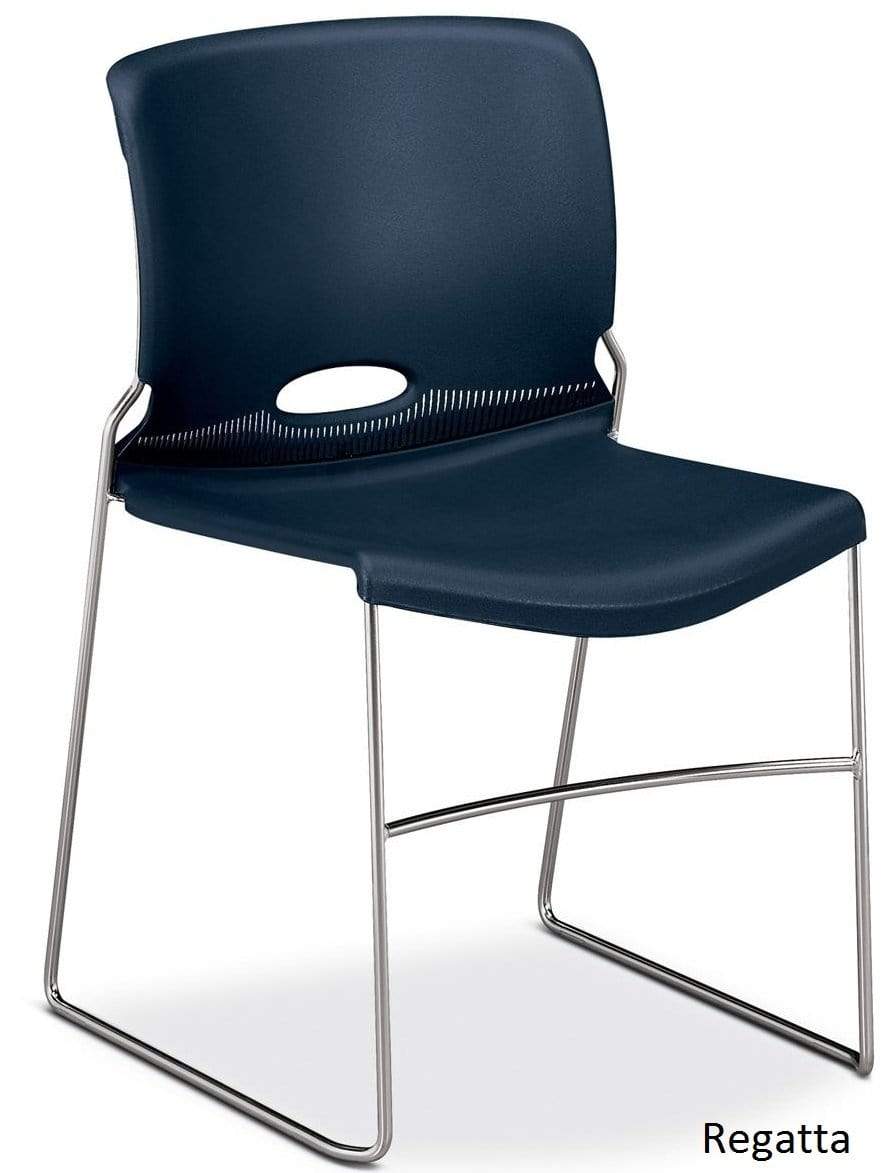 Olson Stacker Chairs with Sled Base - Set of 4 (4041) - Durable Stackable Chairs for Classrooms, Events & Office Use