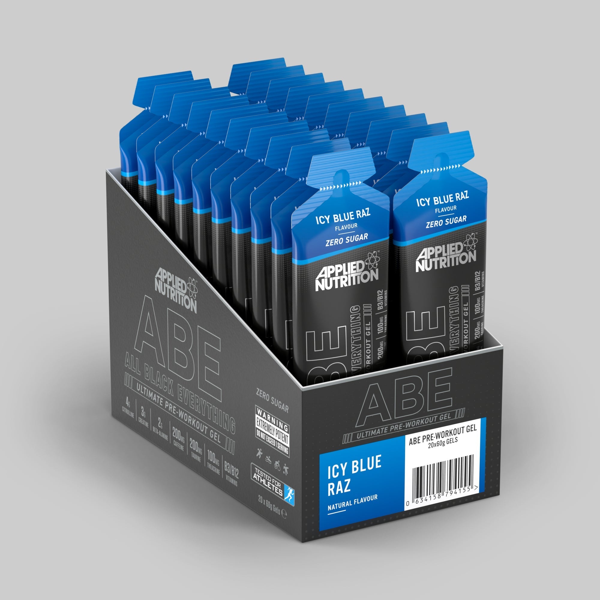 Applied Nutrition ABE Pre Workout Gel - 20 Pack x 60g | Energy Booster for Gym & Fitness | Perfect for Bodybuilding & Intense Training