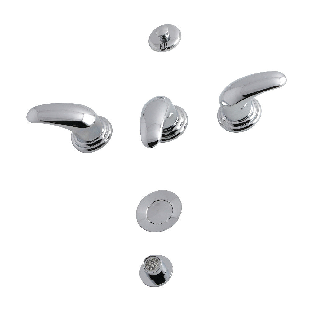 Kingston Brass KB6322LL Legacy 3-Handle Bidet Faucet with Brass Pop-Up Drain - Premium Bathroom Fixture for Modern Toilets & Hygienic Cleaning