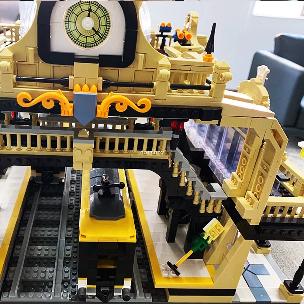 JIE STAR 89104 The Train Station: Studgate 3950pcs Building Blocks Set - Creative DIY Model Train Station Kit for Adults & Kids, Perfect for Collectors, Home Decoration & Educational Play