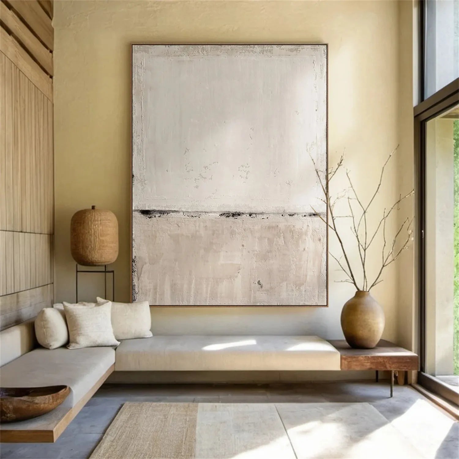 Abstract Beige & Brown Wall Art Print #BB116 - Modern Home Decor for Living Room, Bedroom & Office