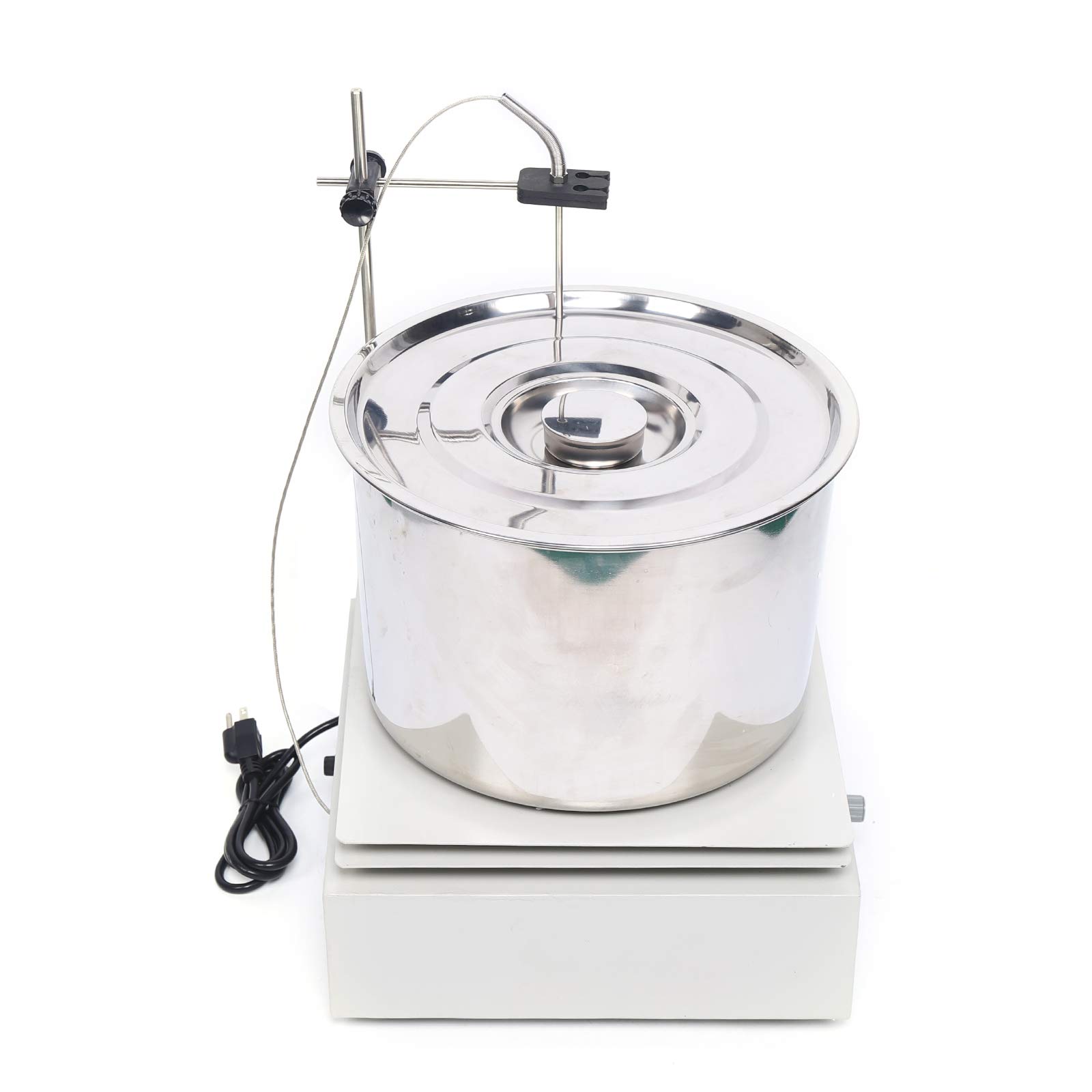 10L Digital Thermostatic Magnetic Stirrer with Heating Plate - 0-1400RPM Lab Mixer for Water & Oil Bath (Up to 400°C) - Perfect for Chemistry Experiments, Research Labs & Industrial Applications