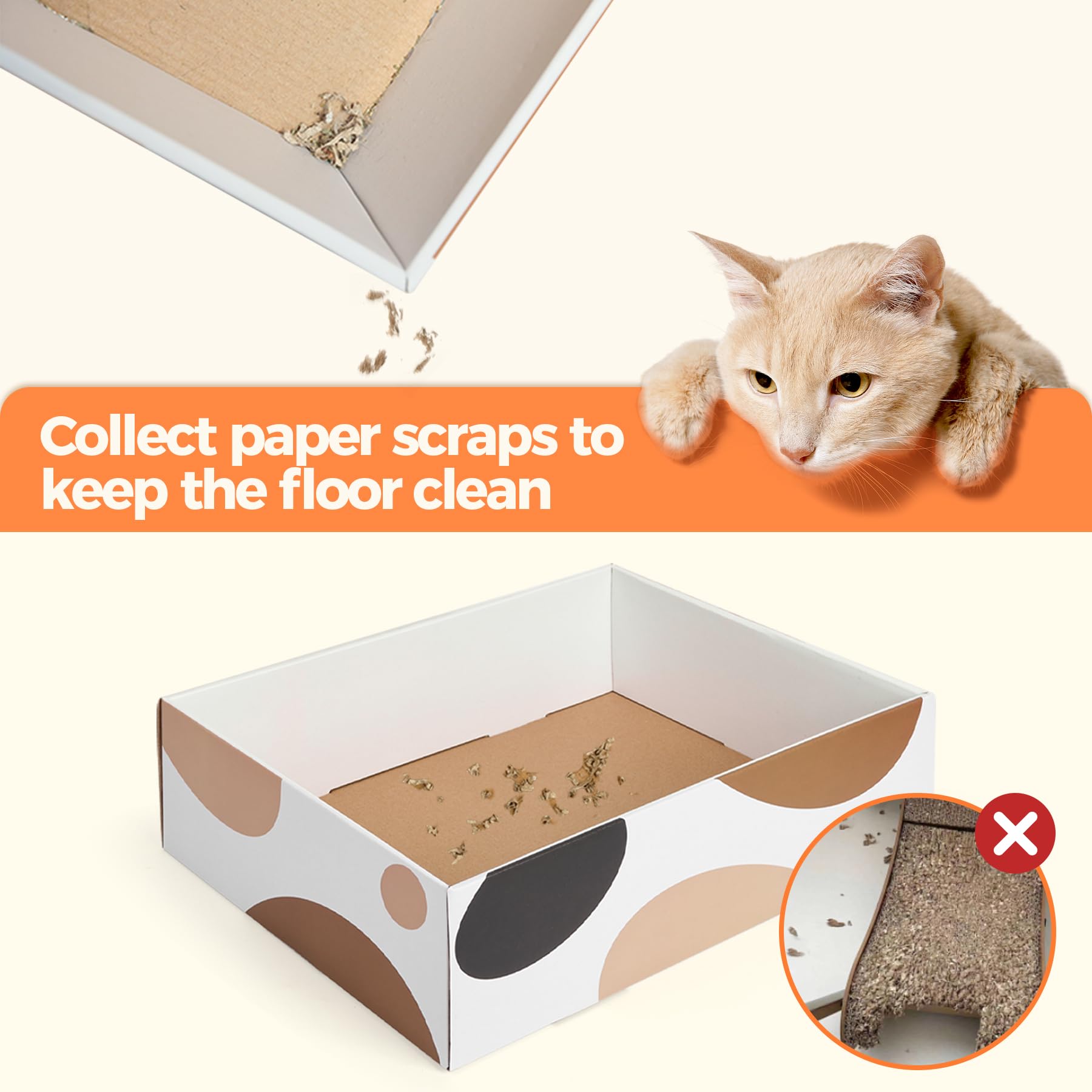 ComSaf Large Cardboard Cat Scratcher Box - 17