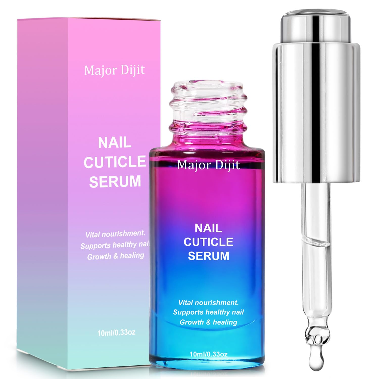 Premium Dijit Cuticle Oil for Nails - 10ML Nail Growth Treatment & Cuticle Softener | Moisturizing Nail Repair Oil with Gel Formula | Perfect for Manicures, Dry Cuticles & Nail Care Routine