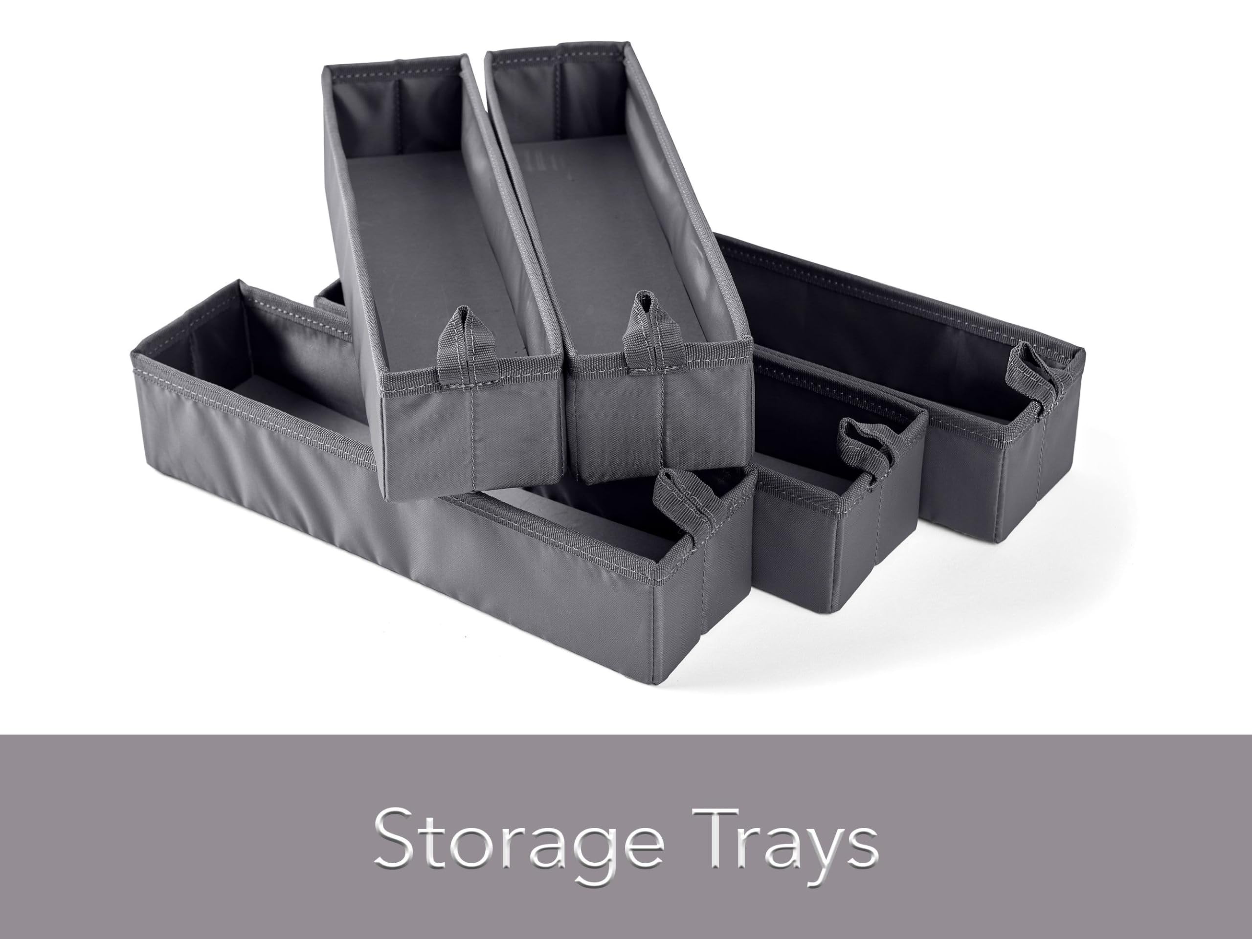Covermates Keepsakes Flatware Storage Box – Stackable Silverware Organizer with Reinforced Handles for China & Cutlery Protection | Durable Graphite Design | Perfect for Dining Room, Kitchen Storage & Travel