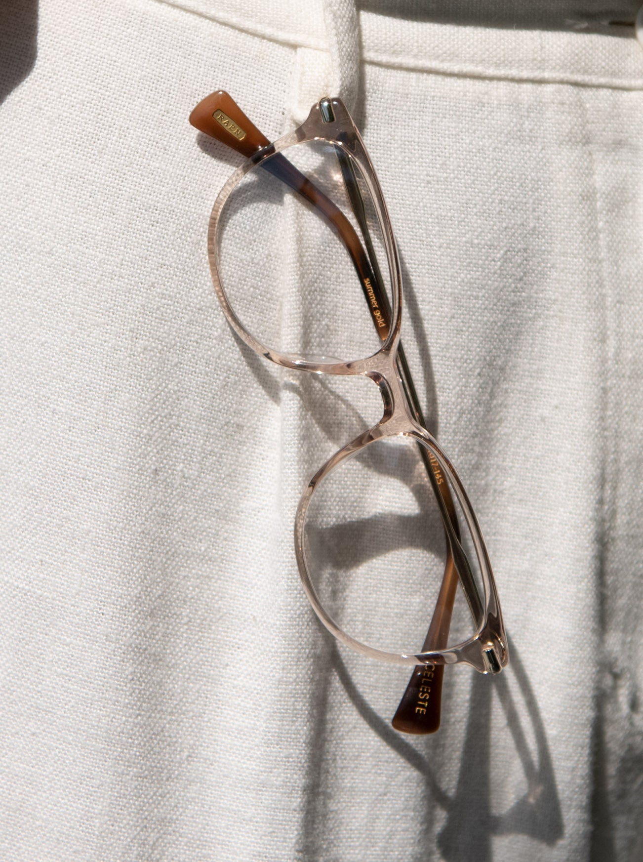 CELESTE Dawn + Polished Summer Gold / Clear 51mm Sunglasses - Stylish UV Protection Shades for Beach, Driving & Outdoor Activities