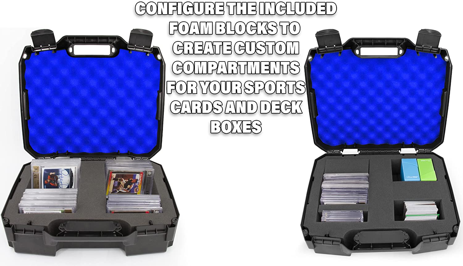 CASEMATIX Graded Card Storage Box - Holds 60+ BGS PSA SGC FGS Graded Sports Cards - Perfect for Collectors, Trading Card Protection & Display Organization