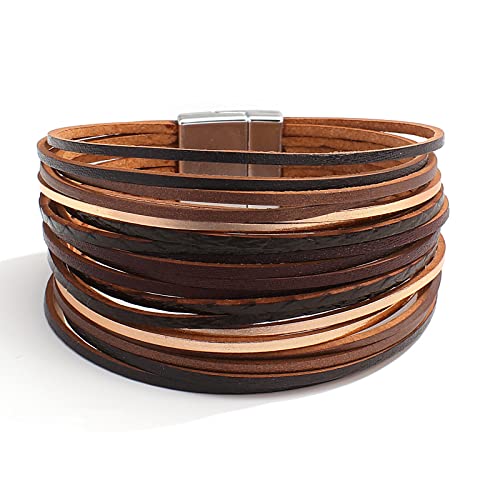 Dark Brown Leather Bracelets