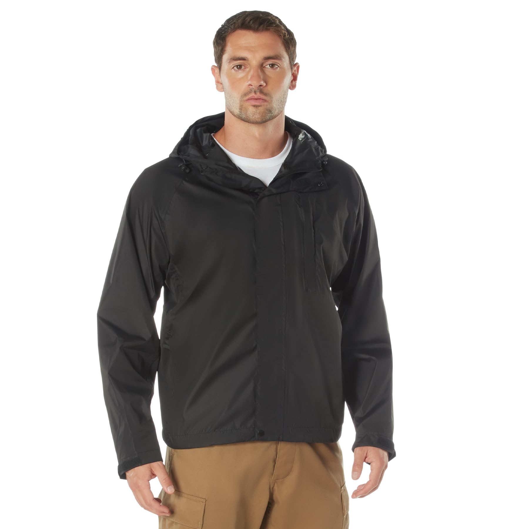 Rothco Lightweight Waterproof Packable Rain Jacket for Men & Women - Outdoor Hiking, Camping, Travel, and Everyday Use