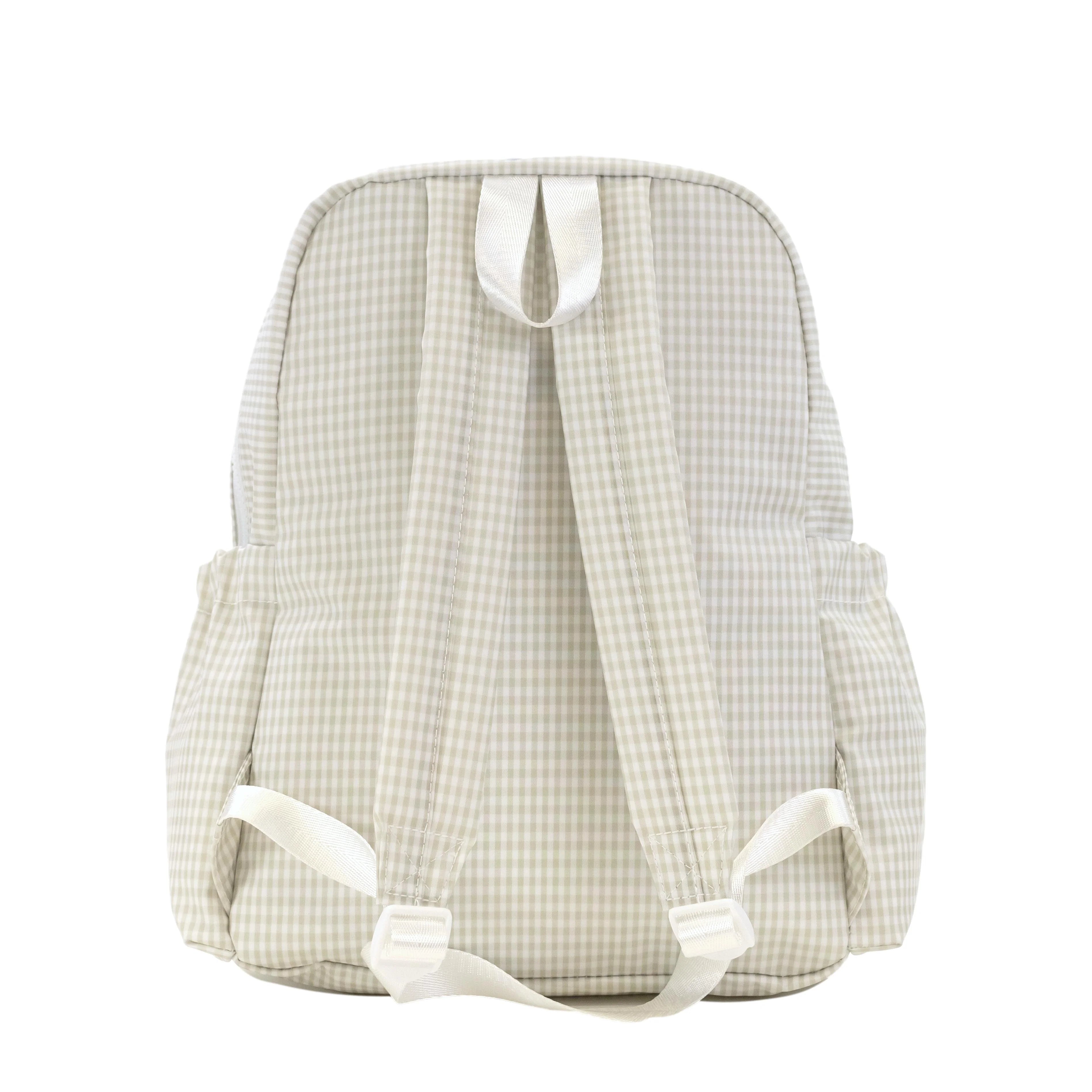 TRVL Design Backpacker Gingham Pearl Grey Travel Backpack - Perfect for Hiking, Camping & Outdoor Adventures