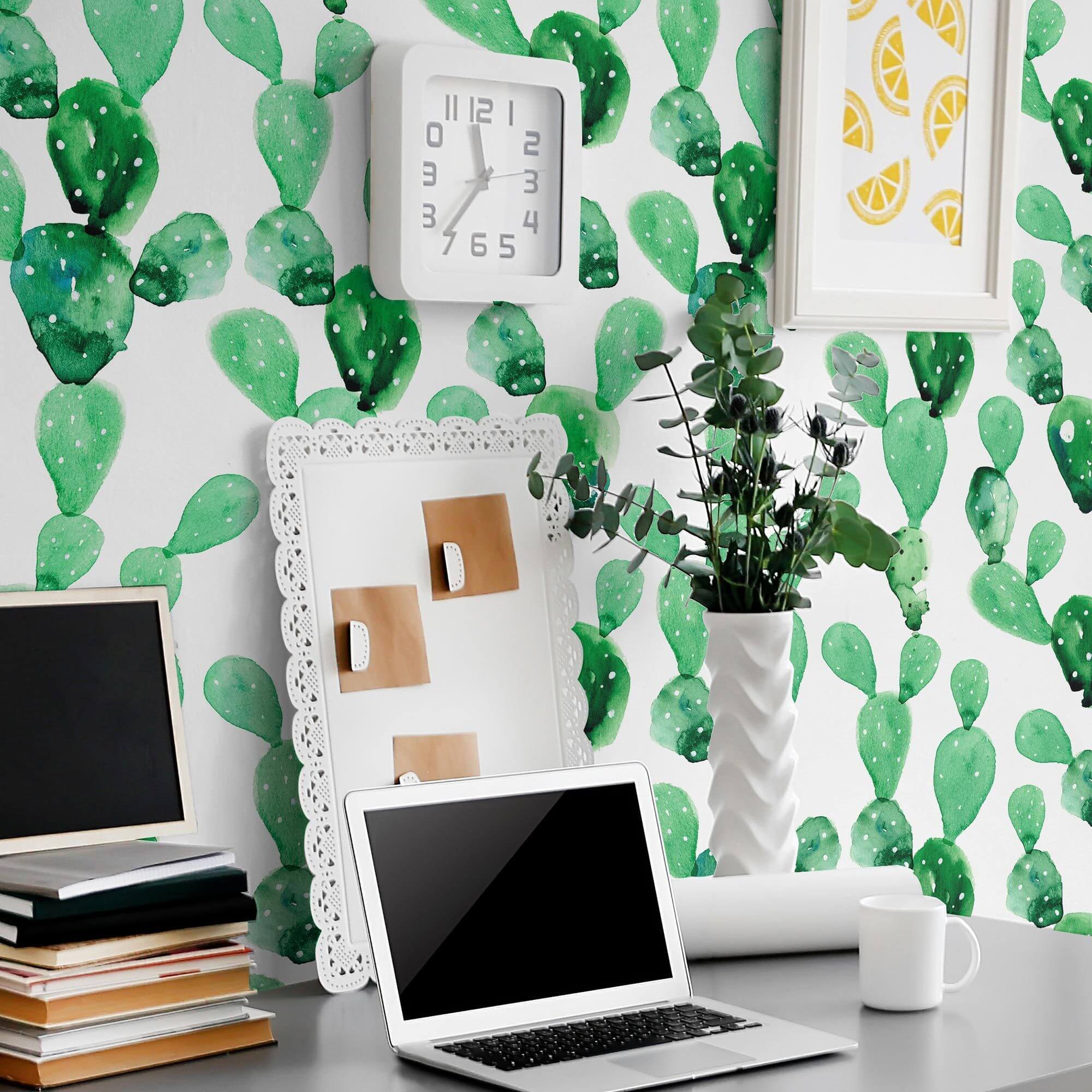 Green and Beige Textured Floral Peel and Stick Removable Wallpaper - Self-Adhesive Decor for Bedroom, Living Room, Nursery & Office