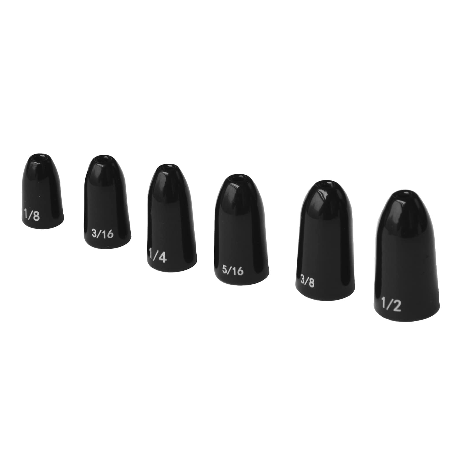 Premium Tungsten Fishing Weights - Flat Shiny Black Worm Weights & Bullet Sinkers for Bass Fishing | Durable & Eco-Friendly Lure Accessories for Freshwater & Saltwater Angling