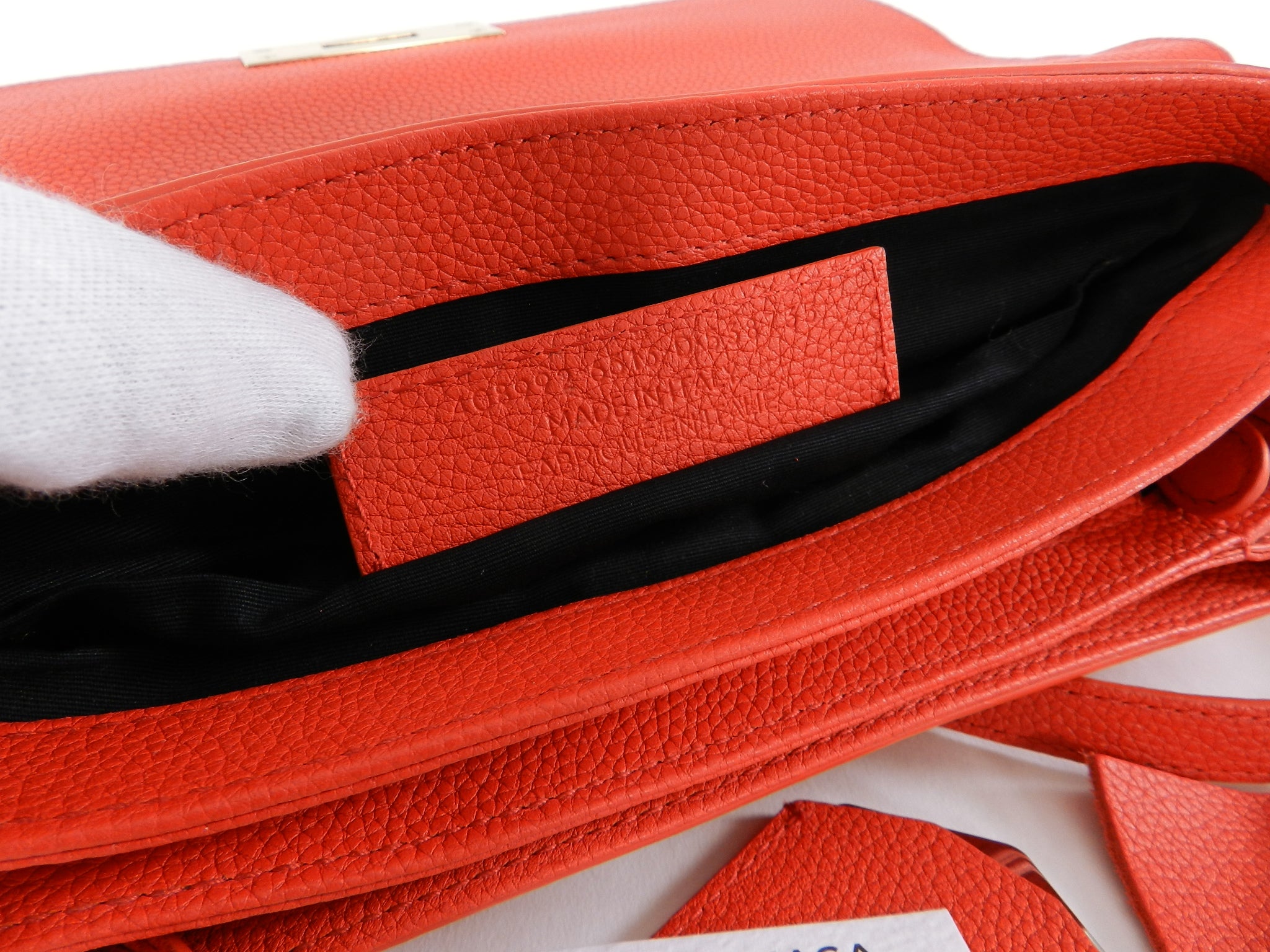 Balenciaga Le Dix Hot Coral Soft Courier Leather Crossbody Bag for Women | Stylish Shoulder Purse for Daily Use, Travel & Night Out