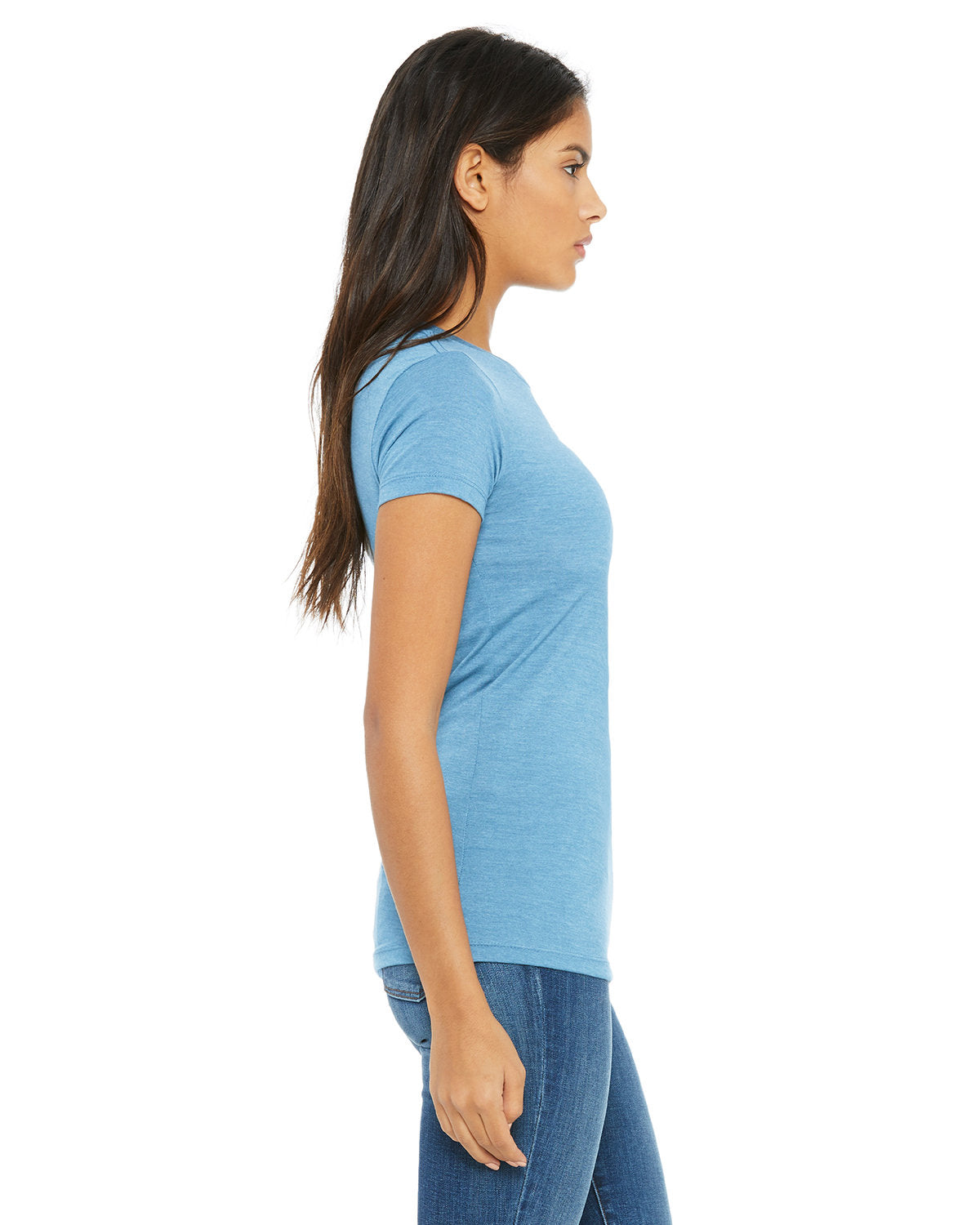 Bella + Canvas 6004 Women's Slim Fit Short Sleeve V-Neck T-Shirt - Soft Cotton Tee for Casual Wear, Workout & Layering