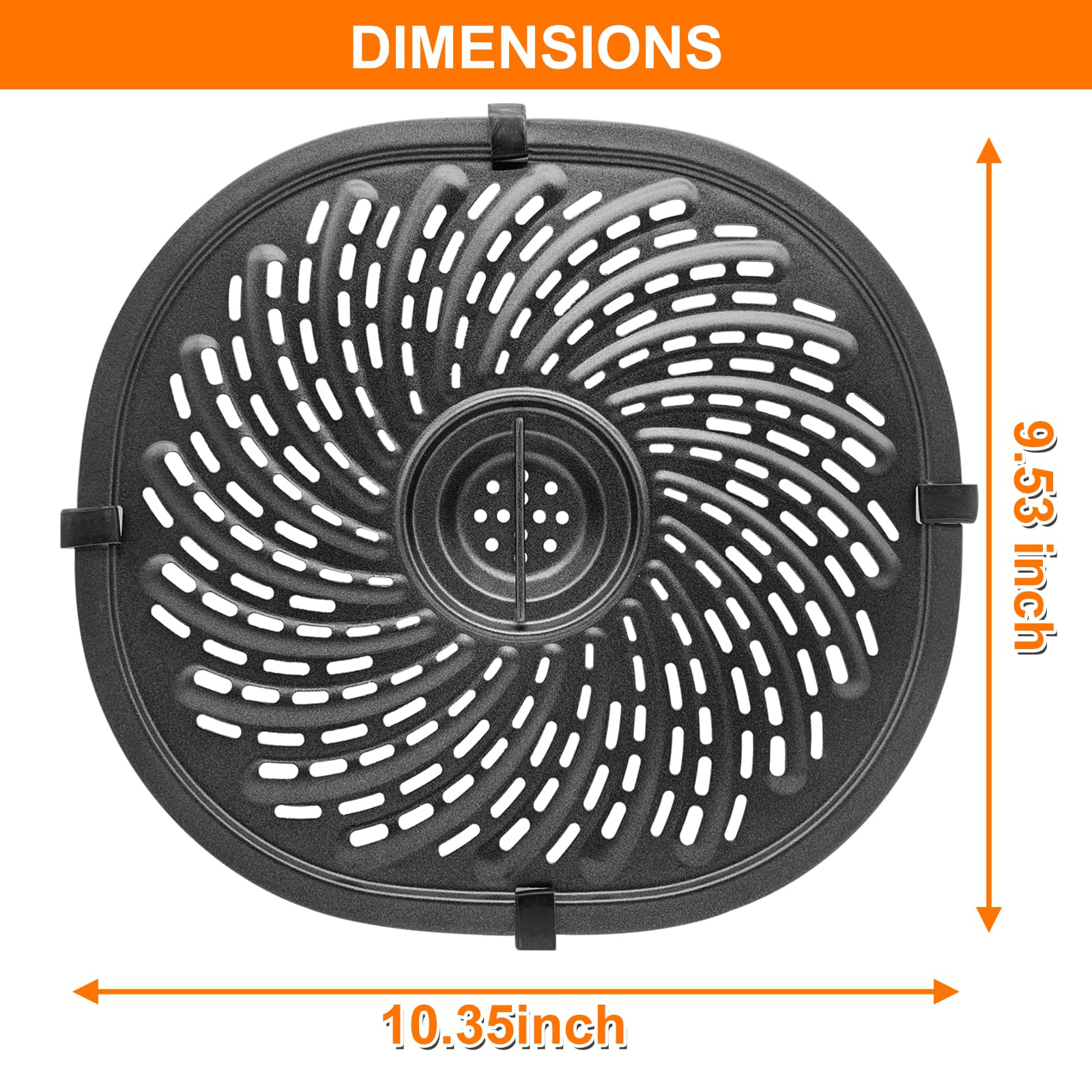 Power XL Vortex 7 QT Air Fryer Replacement Grill Pan - 10.1
