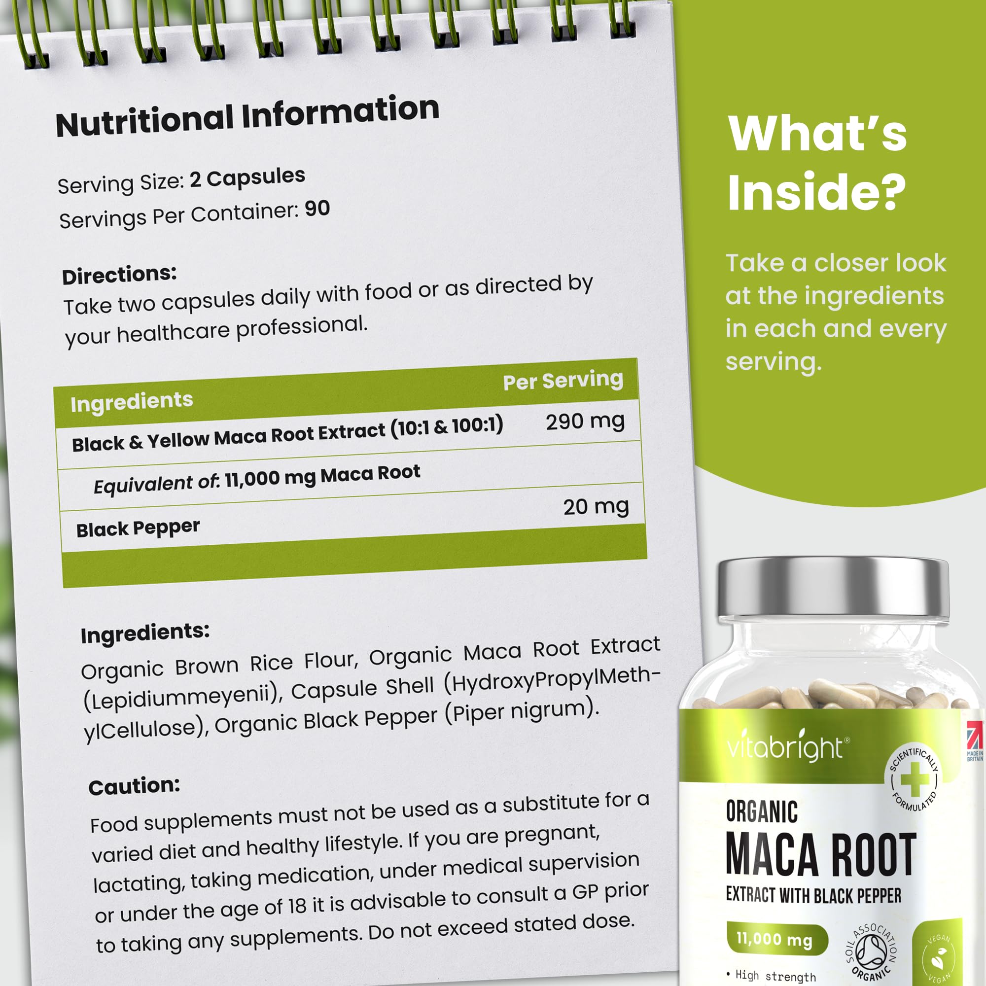 Premium Black Maca Root Capsules 11,000mg - Organic Peruvian Maca Powder Extract for Men & Women (180 Count) - Supports Energy, Fertility & Vitality - Perfect for Daily Wellness & Natural Performance Enhancement