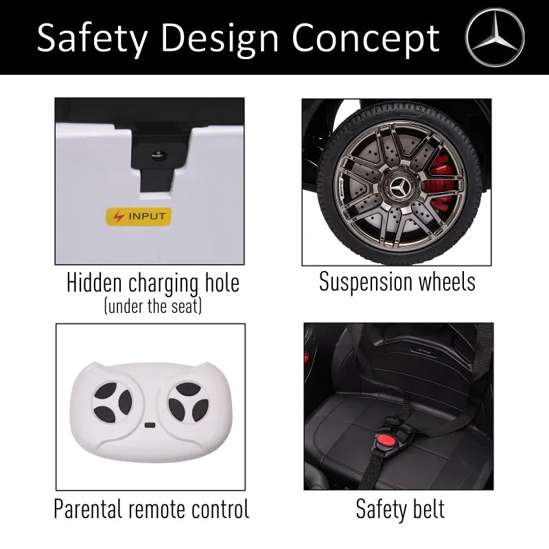 Mercedes Benz AMG 12v Kids Ride On Car - Electric Toy Car for Children with Parent Remote Control - Perfect for Outdoor Play, Birthday Gifts & Backyard Fun