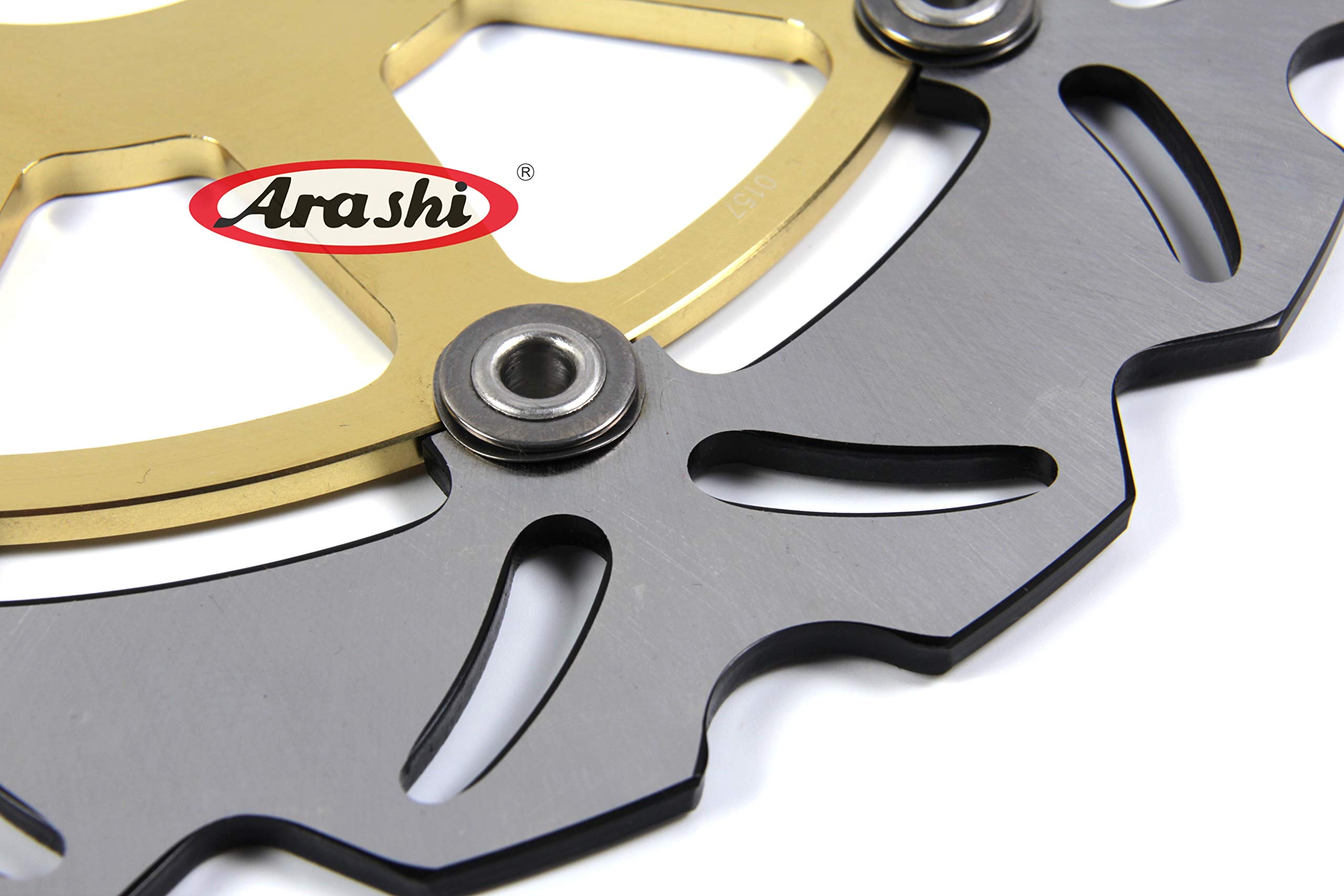 Suzuki GSXR 1000 2001-2002 K1 K2 Front & Rear Brake Disc Rotors - Gold Motorcycle Replacement Parts for GSX-R1000 | High-Performance Braking for Street & Track Racing