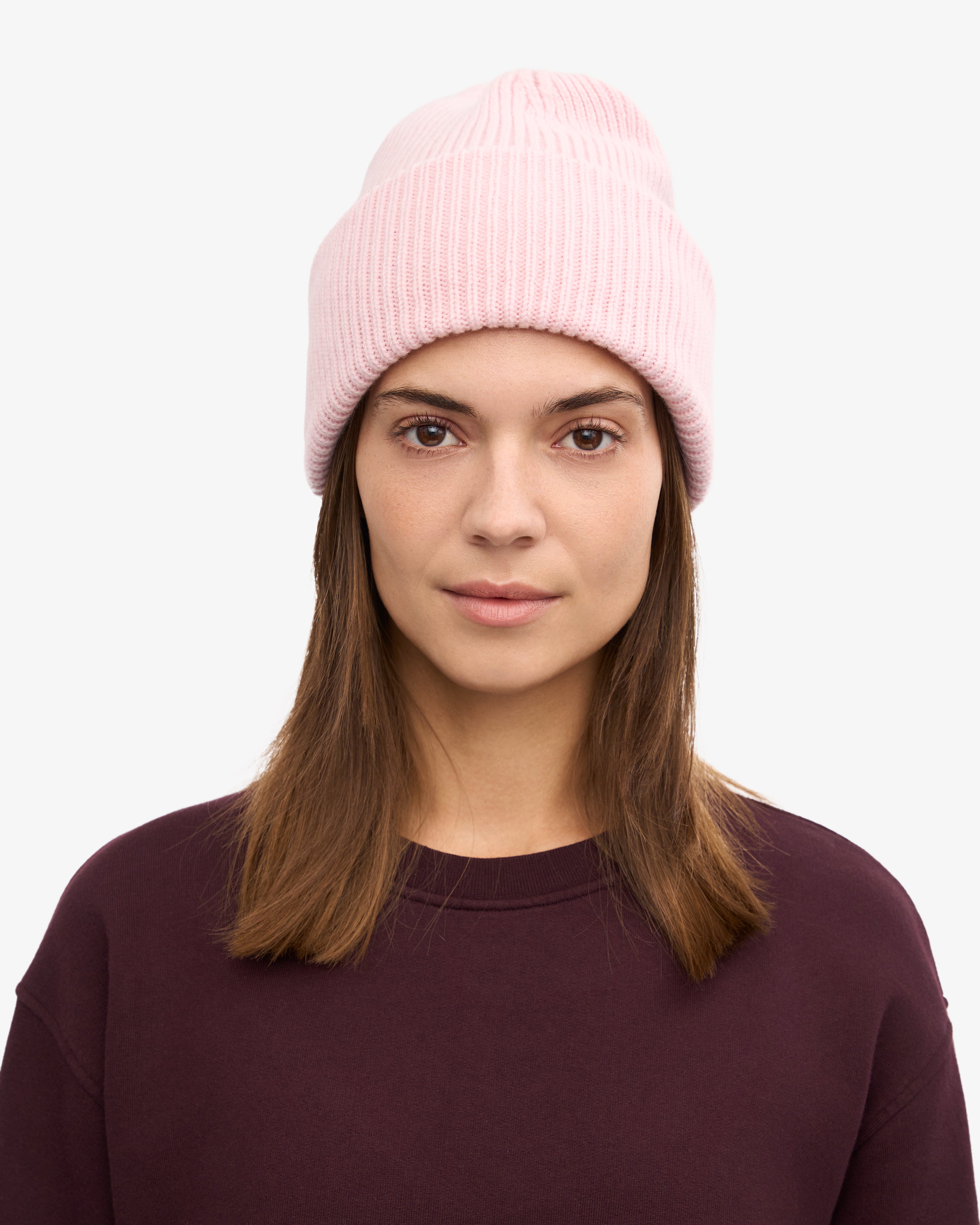 Premium Merino Wool Beanie Hat for Women & Men - Soft & Warm Faded Pink Winter Hat - Perfect for Skiing, Hiking & Outdoor Activities