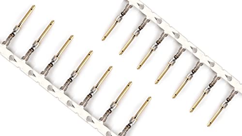 High Density D-Sub Crimp Pins - 50 Pack Male Connector Pins for Electronics & Industrial Applications - Perfect for Computer, Audio & Network Equipment Repairs