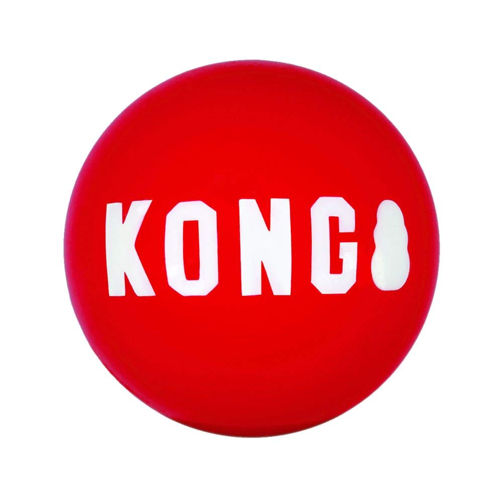 KONG Signature Ball Dog Toy - Large Durable Chew Toy for Aggressive Chewers - Perfect for Fetch, Training & Playtime at Home or Outdoors