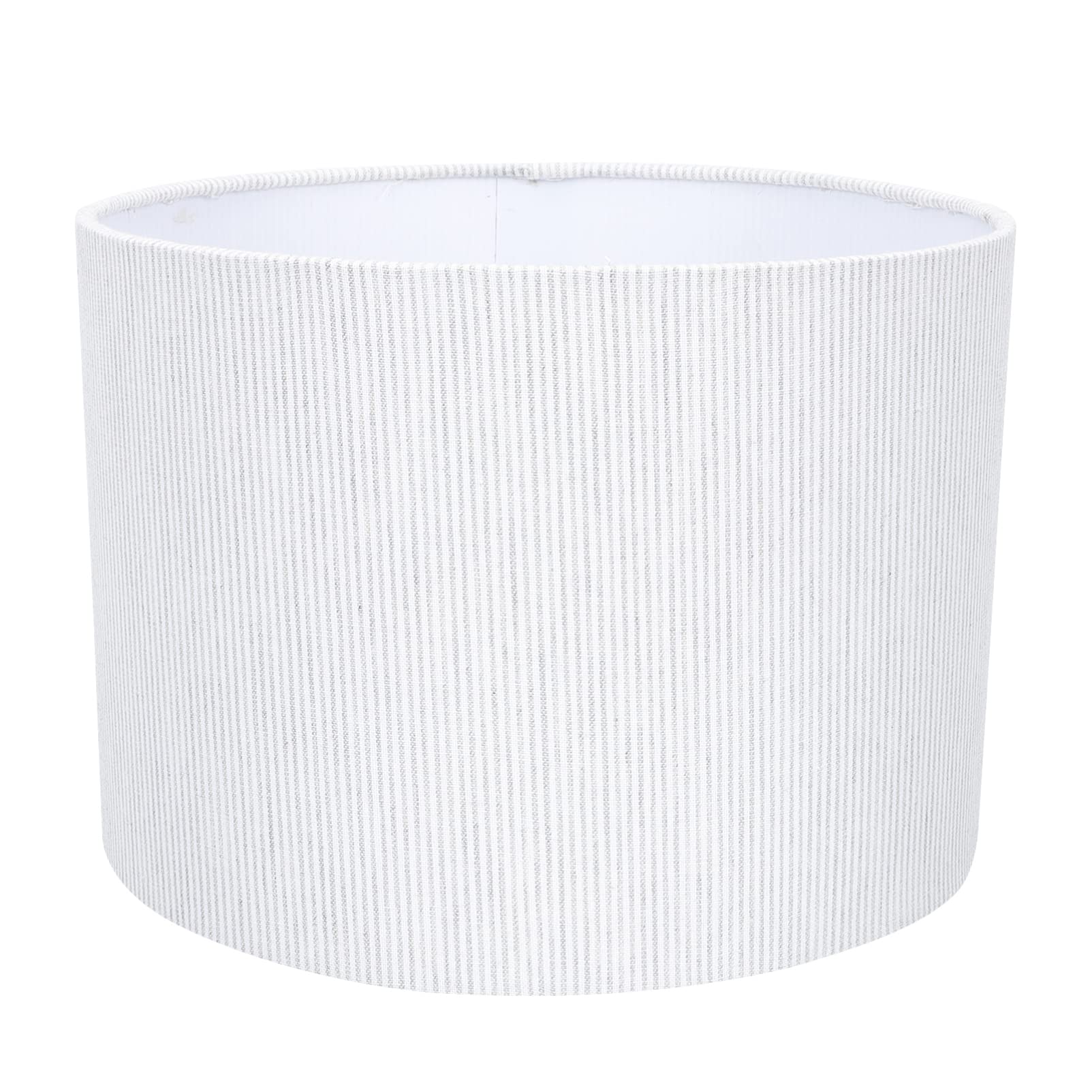OSALADI Small Drum Chandelier Lamp Shade - White Fabric Pendant Light Cover for E27 E14 Bulbs - Perfect for Floor, Table & Wall Lamps in Living Room, Bedroom & Dining Room