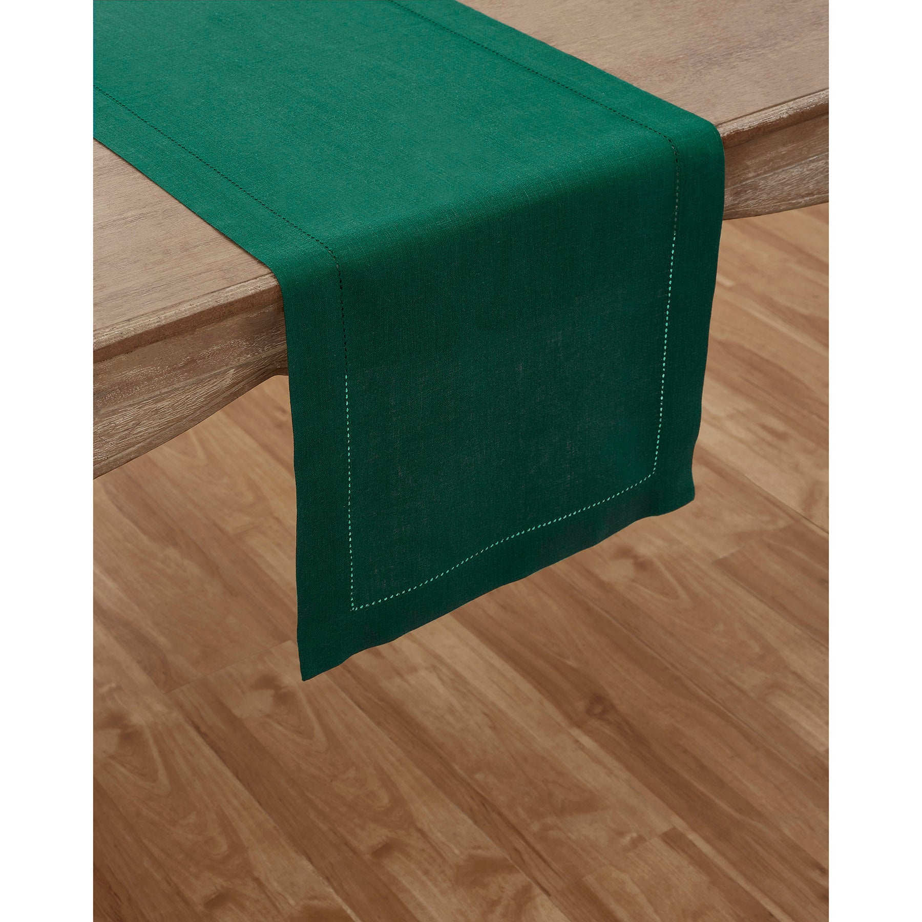 Elegant Classic Hemstitch Table Runner - Premium Linen Dining Table Decor for Weddings, Holidays & Home Decor