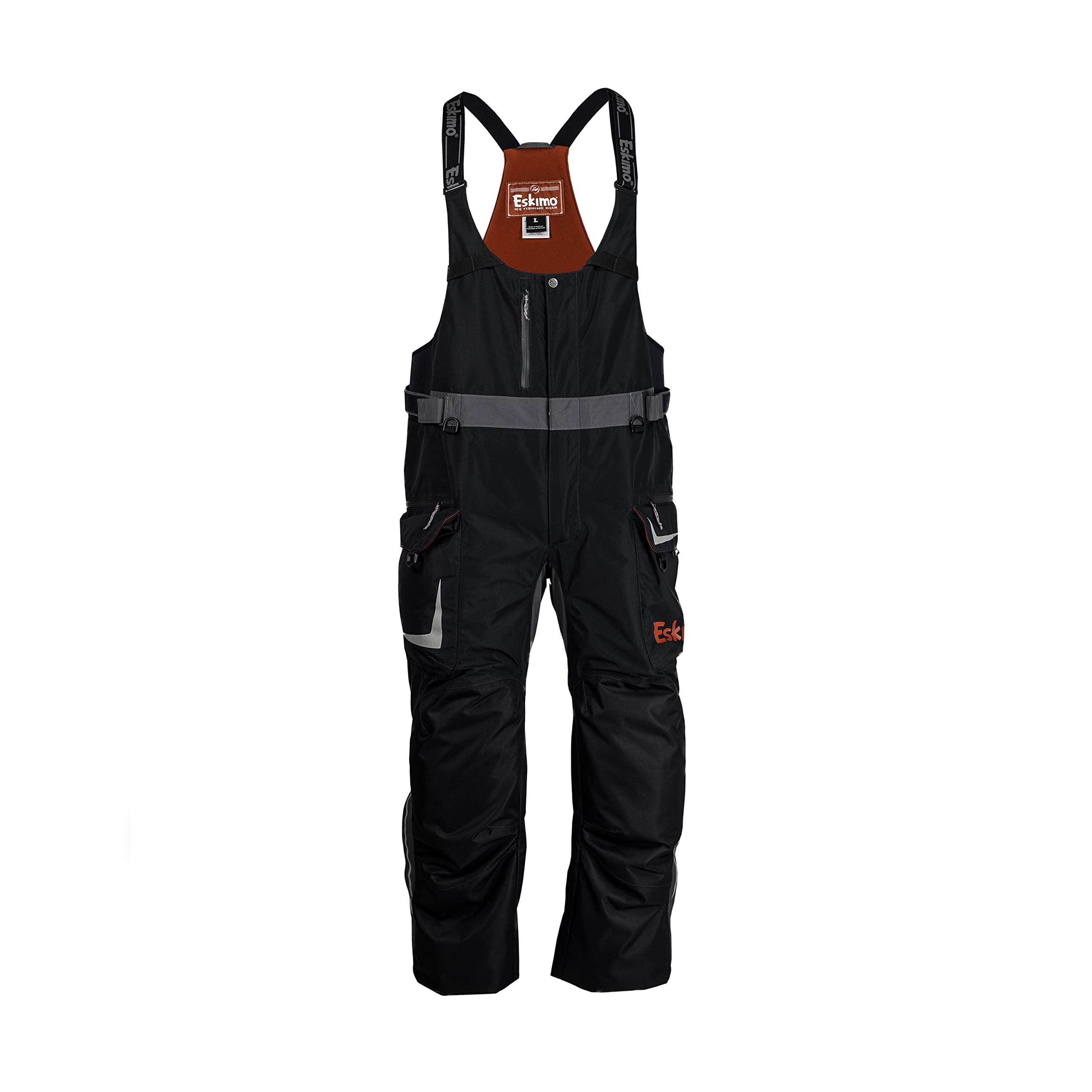 Eskimo Men's Superior Insulated Snow Bib Overalls - Waterproof Winter Work Pants for Cold Weather, Hunting & Snowmobiling - Black