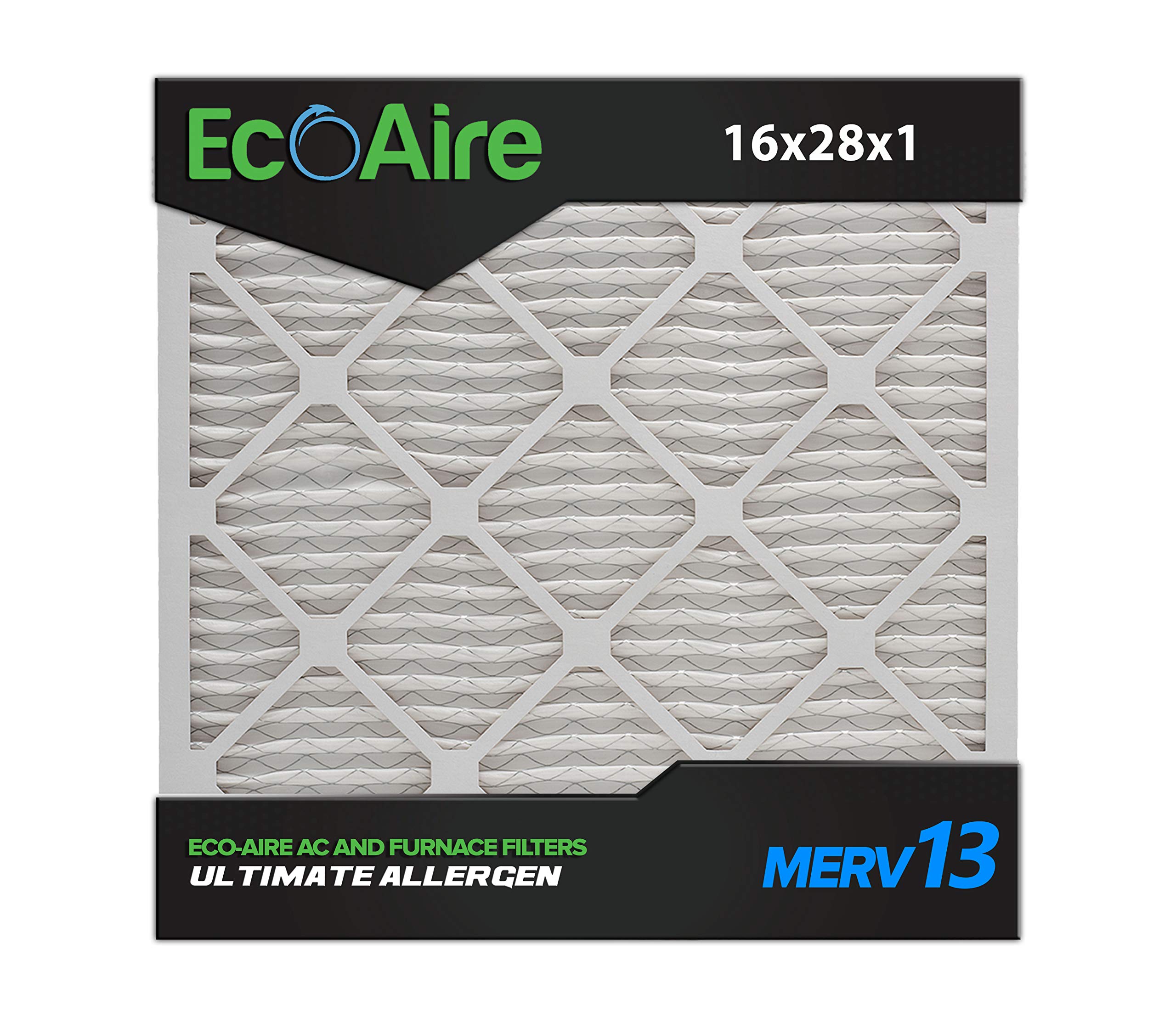 Aerostar 16x28x1 MERV 13 Pleated Air Filter - 6 Pack for AC, Furnace & HVAC Systems - Perfect for Home, Office & Commercial Use (16