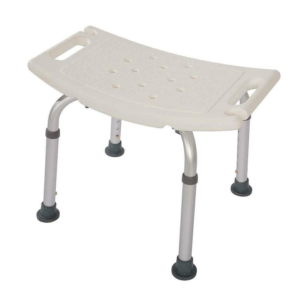 FAUUCHE JF-Xuan Shower Chair for Elderly & Pregnant Women - Non-Slip Bath Stool with Backrest, Adjustable Height Bathroom Seat Bench for Safe Showering - Ideal for Bath Tubs, Showers & Home Care Use