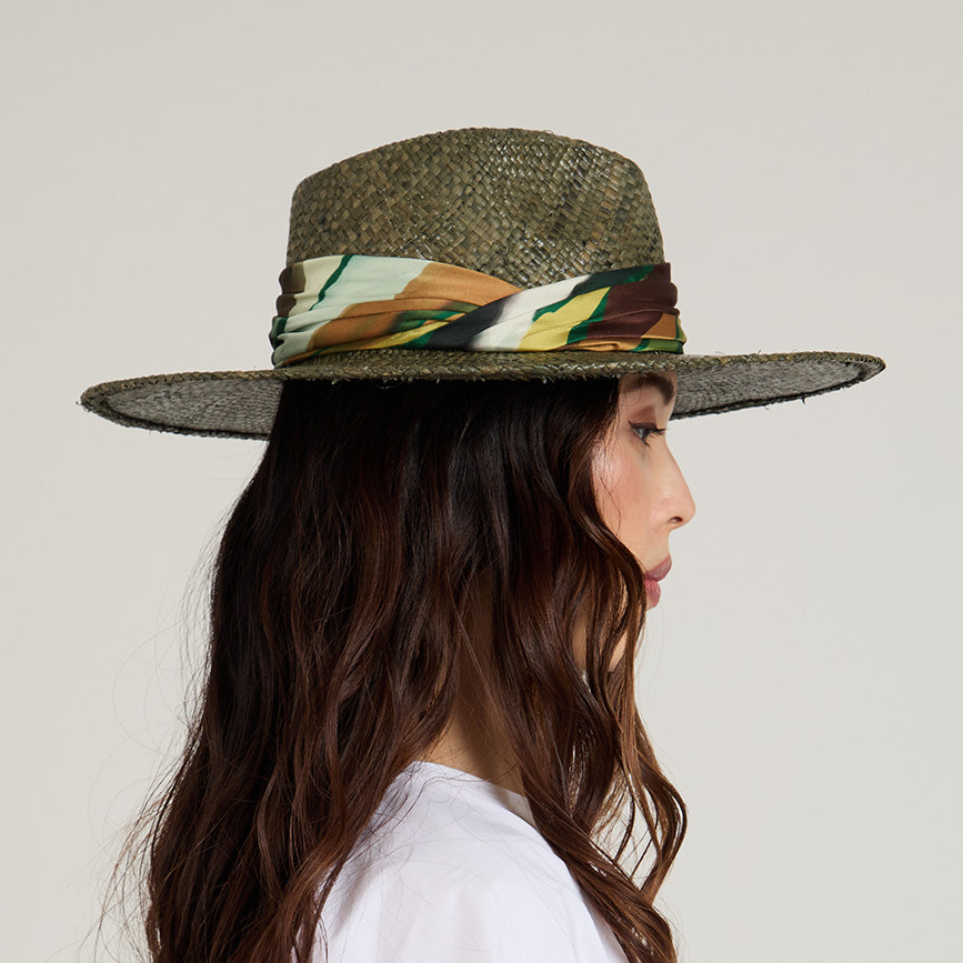 Stylish Emmanuelle Fine Raffia Fedora Hat for Women - Summer Beach, Garden Party & Outdoor Fashion Accessory