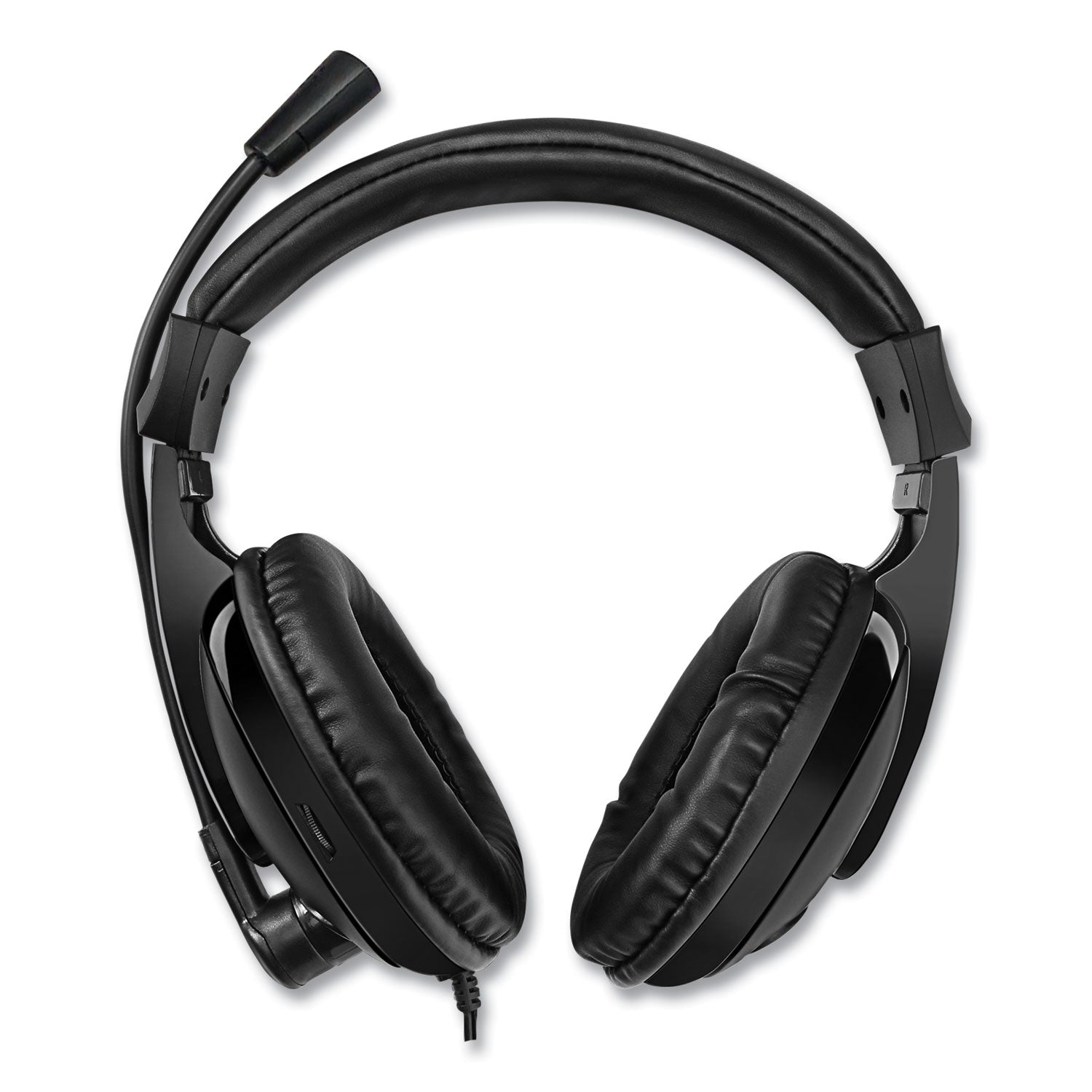 Adesso Xtream H5 Binaural Over-Ear Headphones with Noise Cancelling Mic for Gaming, Streaming & Online Meetings - Comfortable Black Multimedia Headset for PC, Mac, PS4 & Xbox