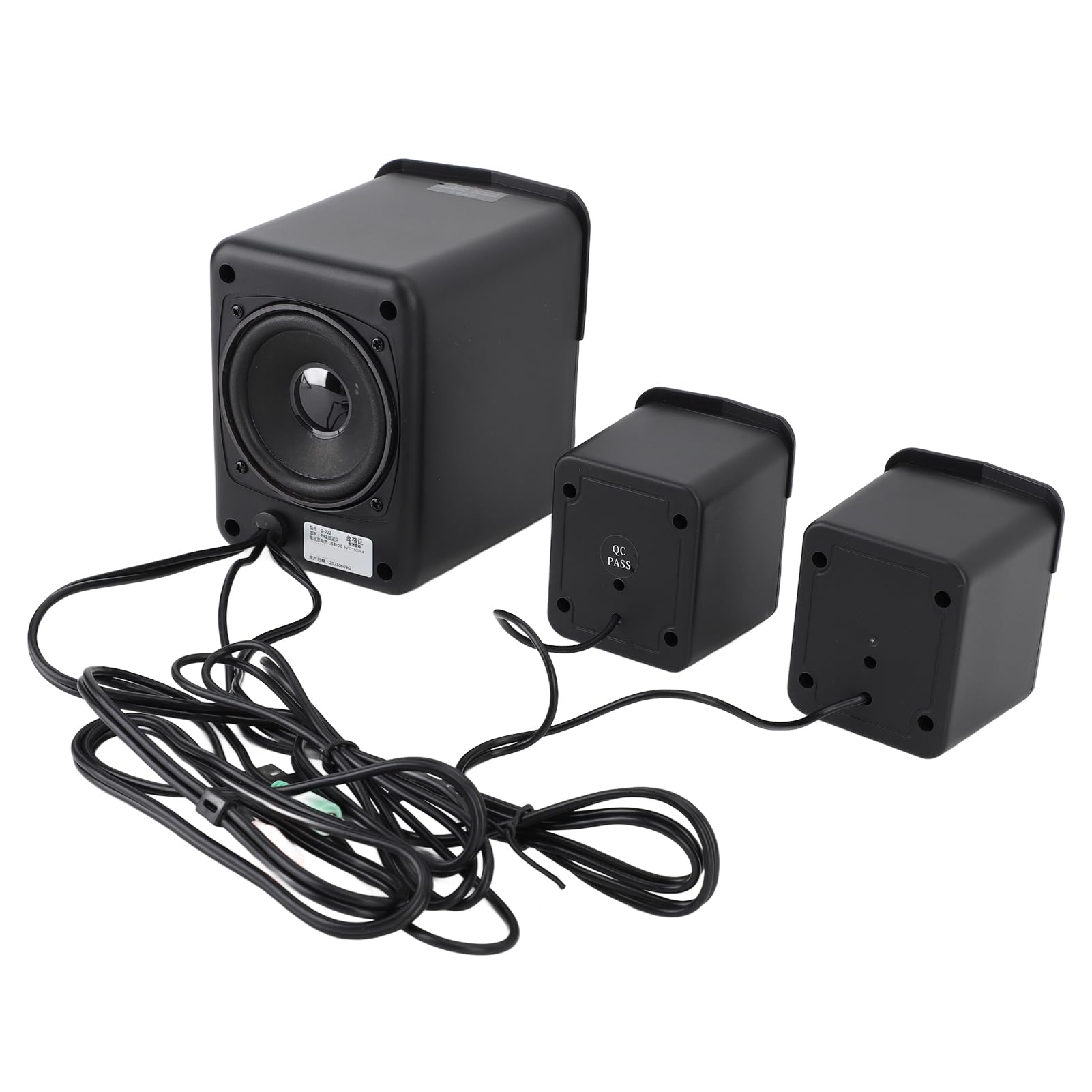 Premium Computer Speakers with Built-in Subwoofer - Wired USB Desktop Speakers, Active Sound Design for PC/Laptop - Perfect for Home Office, Gaming & Music Listening