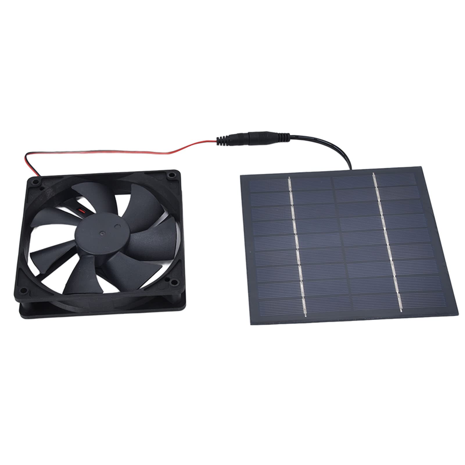 Solar Powered Exhaust Fan 10W 12V 2A - Waterproof Wall Mount Ventilation Fan with Dual Cooling Fans - Portable Solar Panel Fan Kit for Chicken Coop, Greenhouse, Dog House, RV, Shed & Home Ventilation