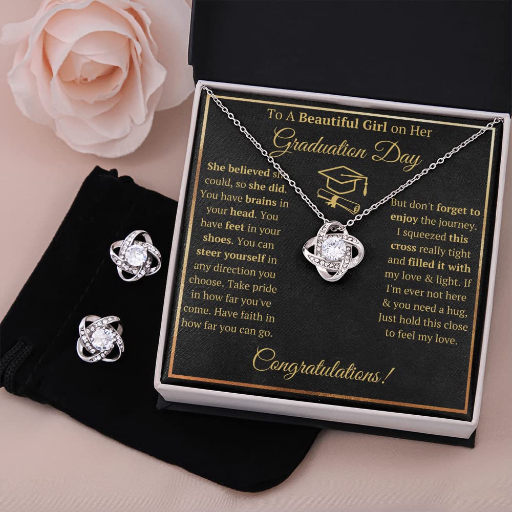 2022 Graduation Necklace for Women - Elegant Jewelry Gift for Daughter, Granddaughter, Sister with Message Card & Gift Box | Perfect Graduation Present for Her