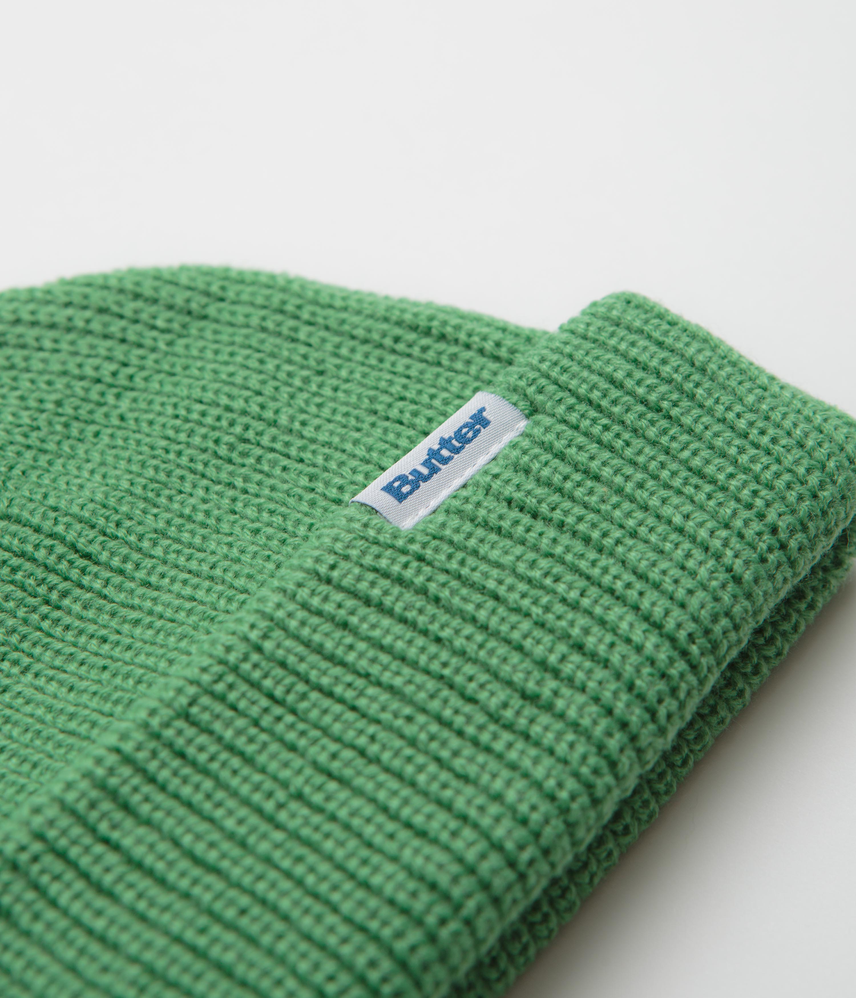Butter Goods Wharfie Beanie - Seafoam Green Knit Winter Hat for Men & Women - Warm Fleece Lined Skull Cap for Outdoor Activities, Hiking, and Cold Weather Fashion