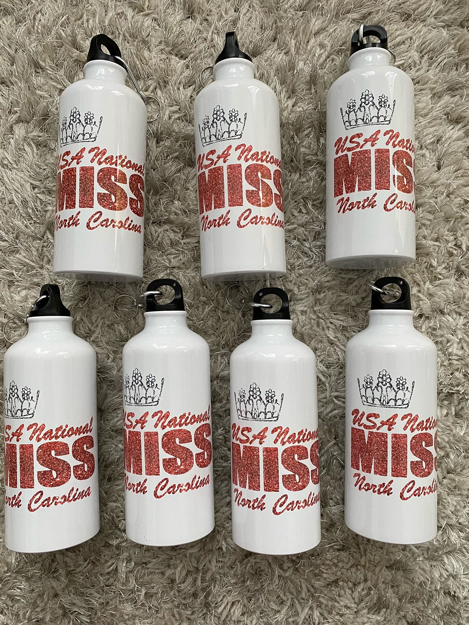 50pcs Sublimation Coated Aluminum Water Bottles 750ml - White & Silver Blank Sports Bottles for DIY Heat Transfer, Customizable Travel Drinkware - Perfect for Gym, Hiking, Sports Teams & Personalized Gifts