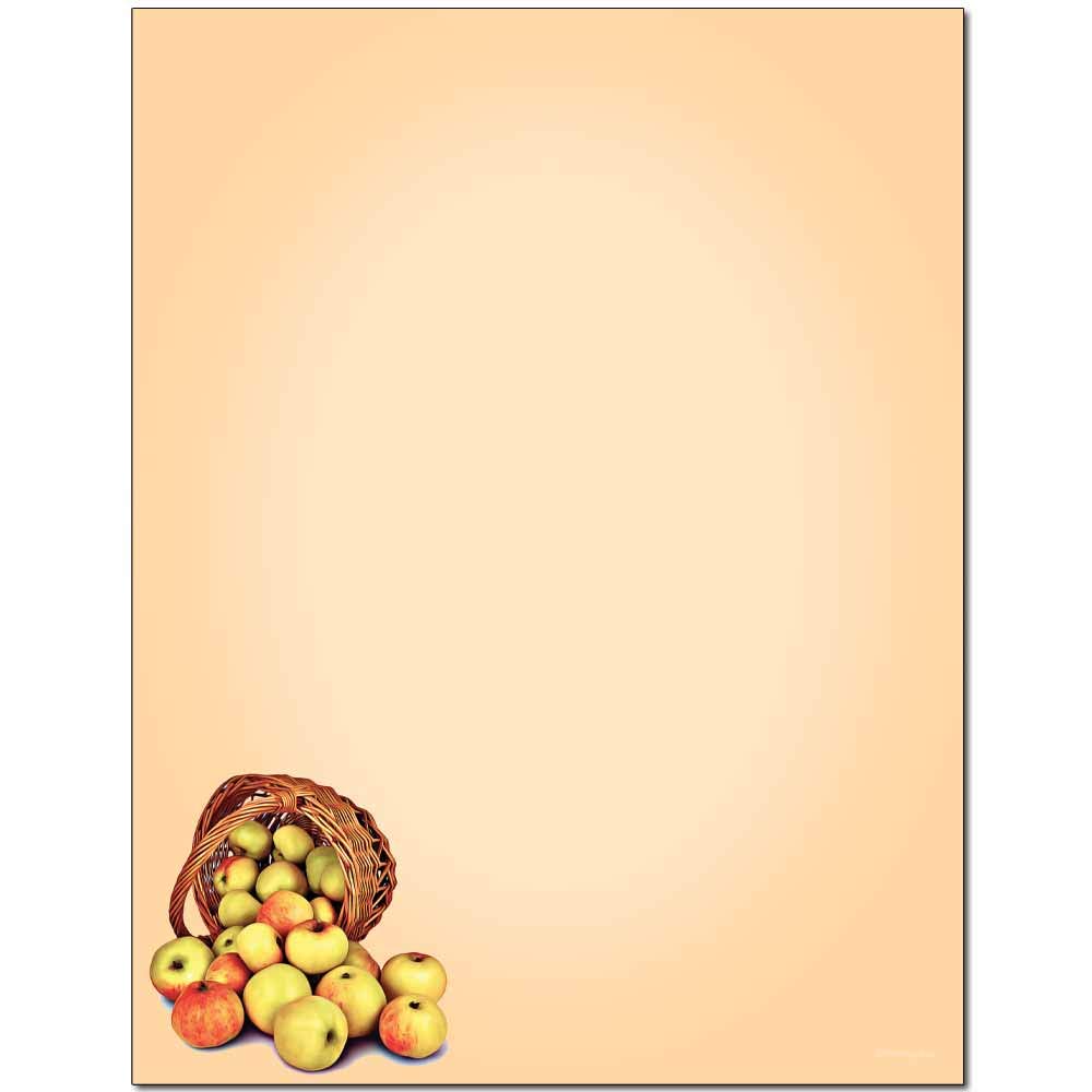 Premium Apple Basket Letterhead Laser & Inkjet Printer Paper - 100 Sheets Pack for Business Stationery, Office Use & Professional Correspondence