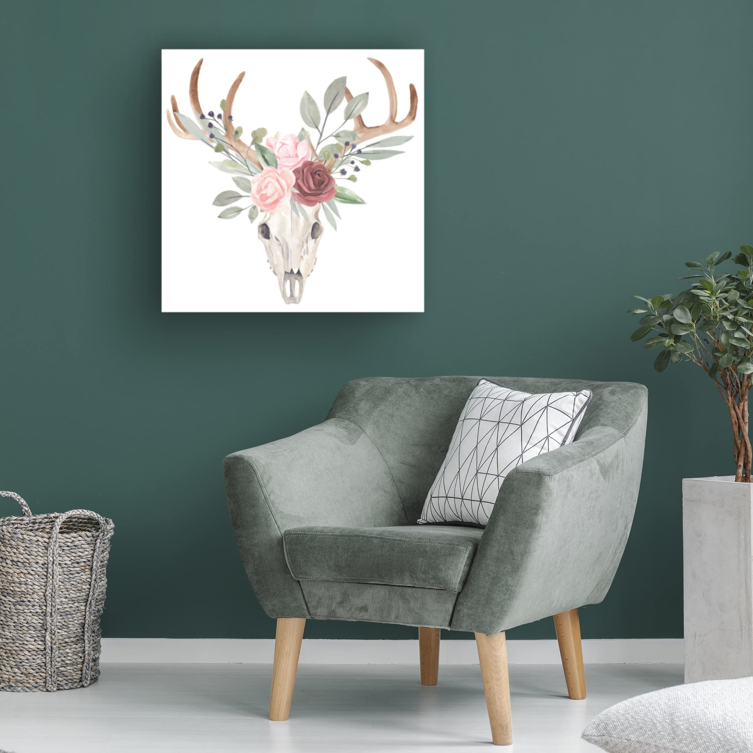 Annie Warren 'Branched Posy I' Canvas Wall Art Print - Floral Home Decor for Living Room, Bedroom & Office | Trademark Fine Art Collection