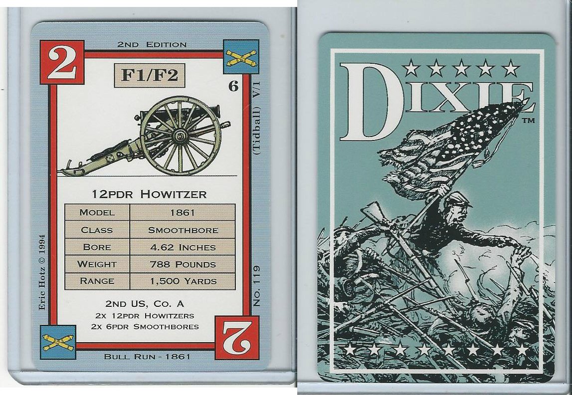 1994 Columbia Games Dixie Civil War 119 12 Pdr Howitzer Gun - Authentic Civil War Strategy Board Game for History Buffs & Collectors | Perfect for War Game Nights, Historical Reenactments, and Educational Purposes