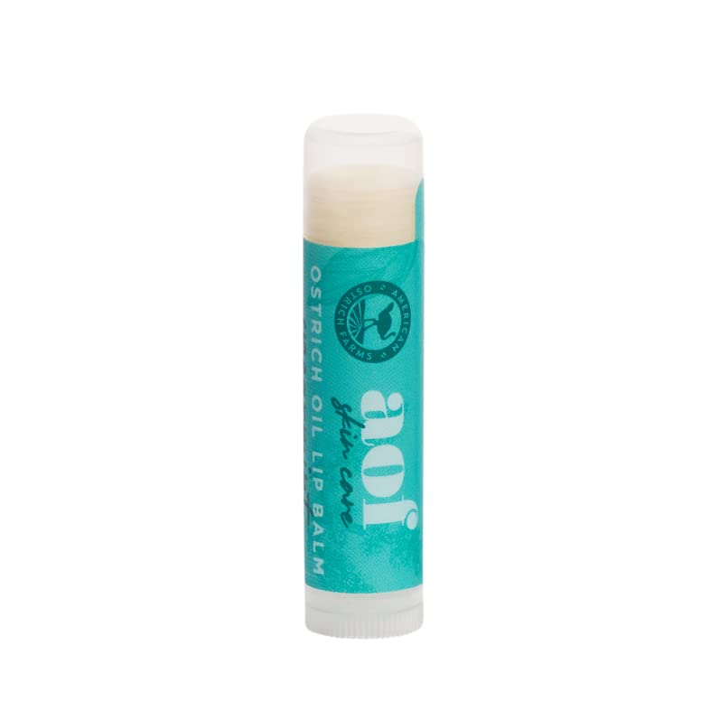 Hydrating Spearmint Lip Balm by American Ostrich Farms - Single Pack for Dry Lips, Perfect for Winter Care & Daily Moisturizing