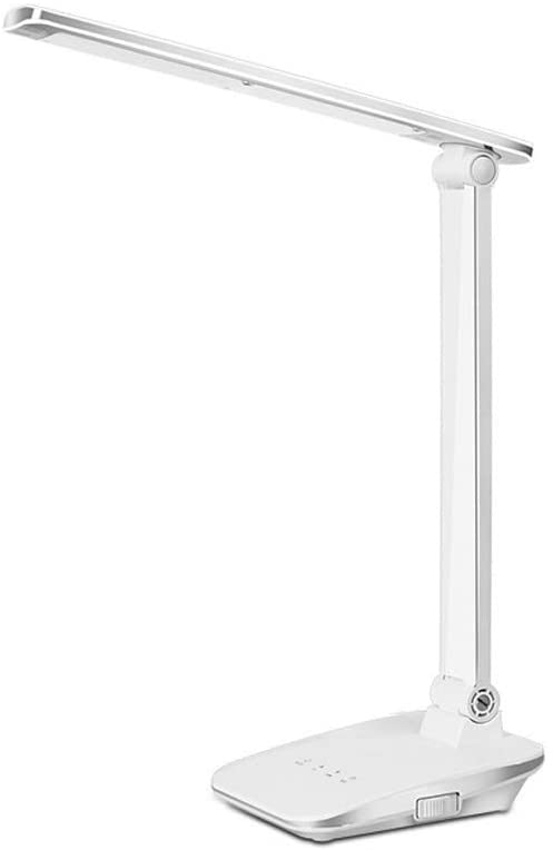 **3-in-1 LED Bedside Table Lamp with USB Charging, Touch Control & 3 Color Temperatures - Dimmable Eye Protection Desk Lamp for Reading, Learning & Office (5W, White) - Perfect for Bedroom, Study & Home Office Decor**
