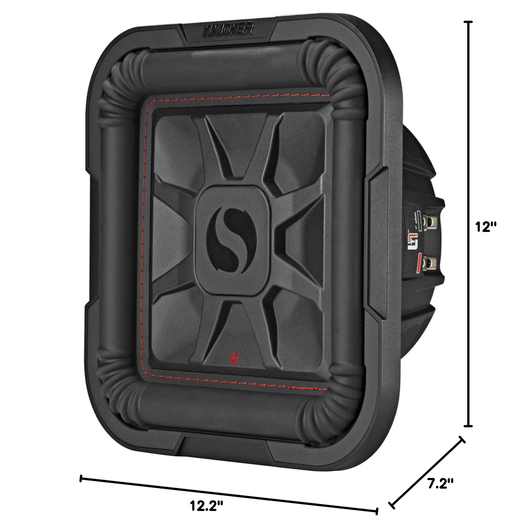 KICKER 2 46L7T102 10-Inch 1000W L7T Solo-Baric Subwoofer with Mono Amplifier & Amp Kit - Powerful Car Audio System for Deep Bass in Trucks, SUVs and Custom Vehicles