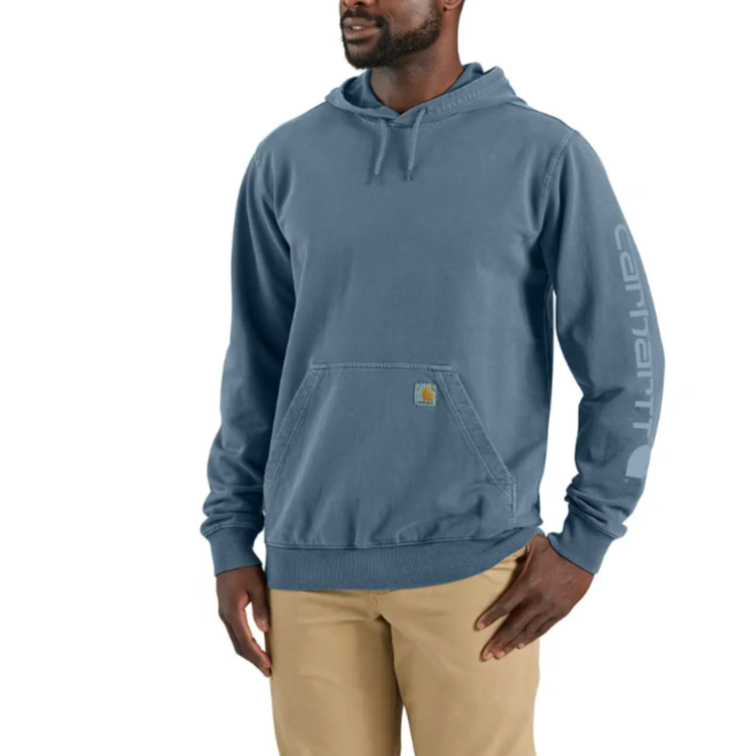 Carhartt Men's Re-Engineered Relaxed Fit Graphic French Terry Hoodie | Soft Cotton Pullover Sweatshirt for Work & Casual Wear | Outdoor, Gym & Everyday Use