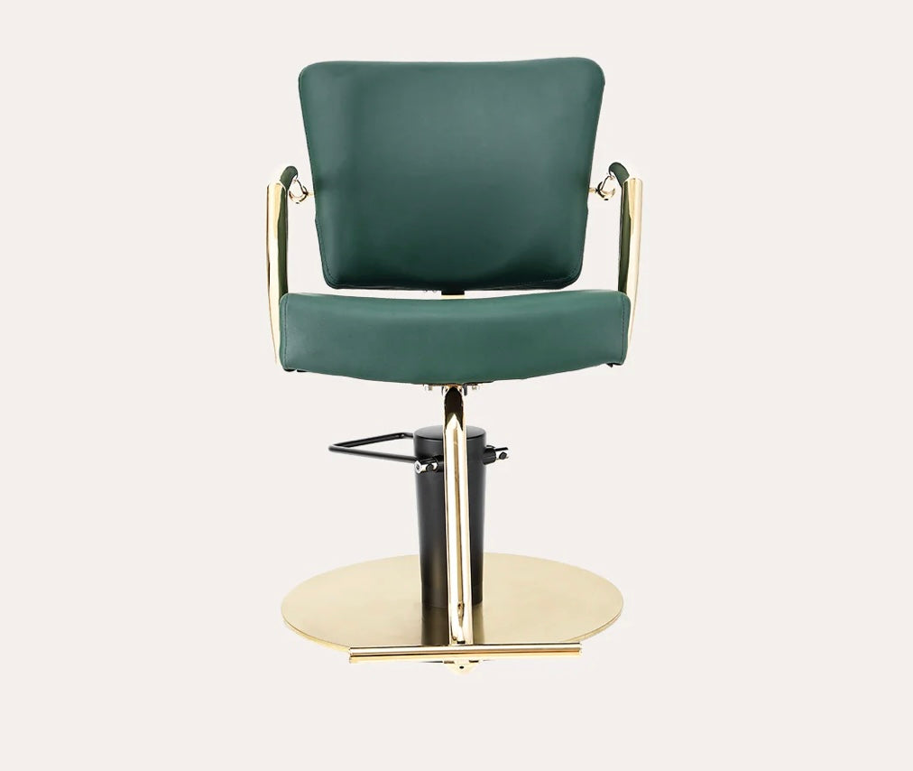 Premium Manhattan Gold Salon Chair - Adjustable Hydraulic Styling Chair for Hairdressers & Barbers - Perfect for Salons, Spas & Home Use
