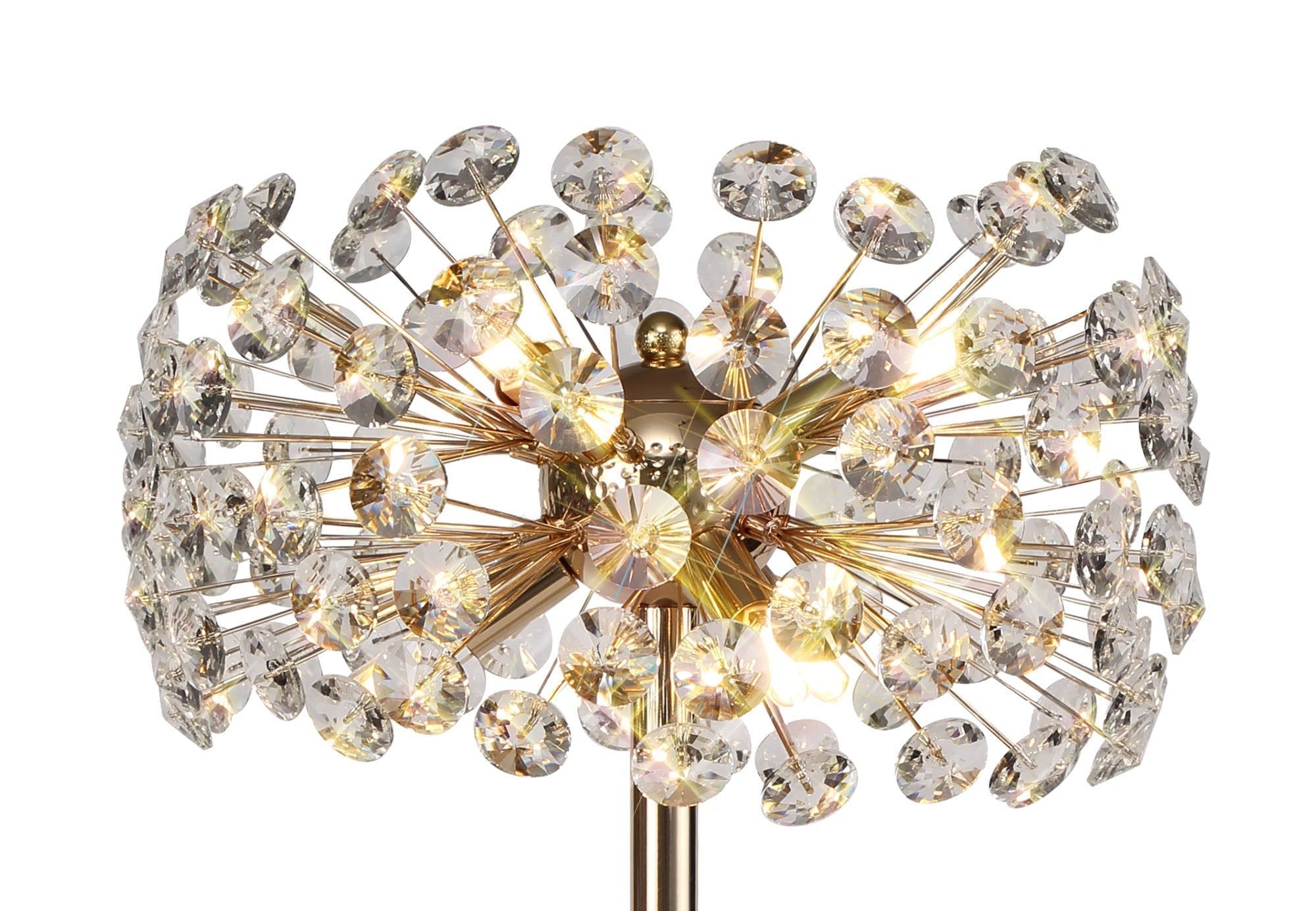 Bellagio 6-Light G9 Table Lamp in French Gold/Crystal & Chrome/Crystal Finish - Elegant Lighting for Living Room, Bedroom, or Dining Room Decor