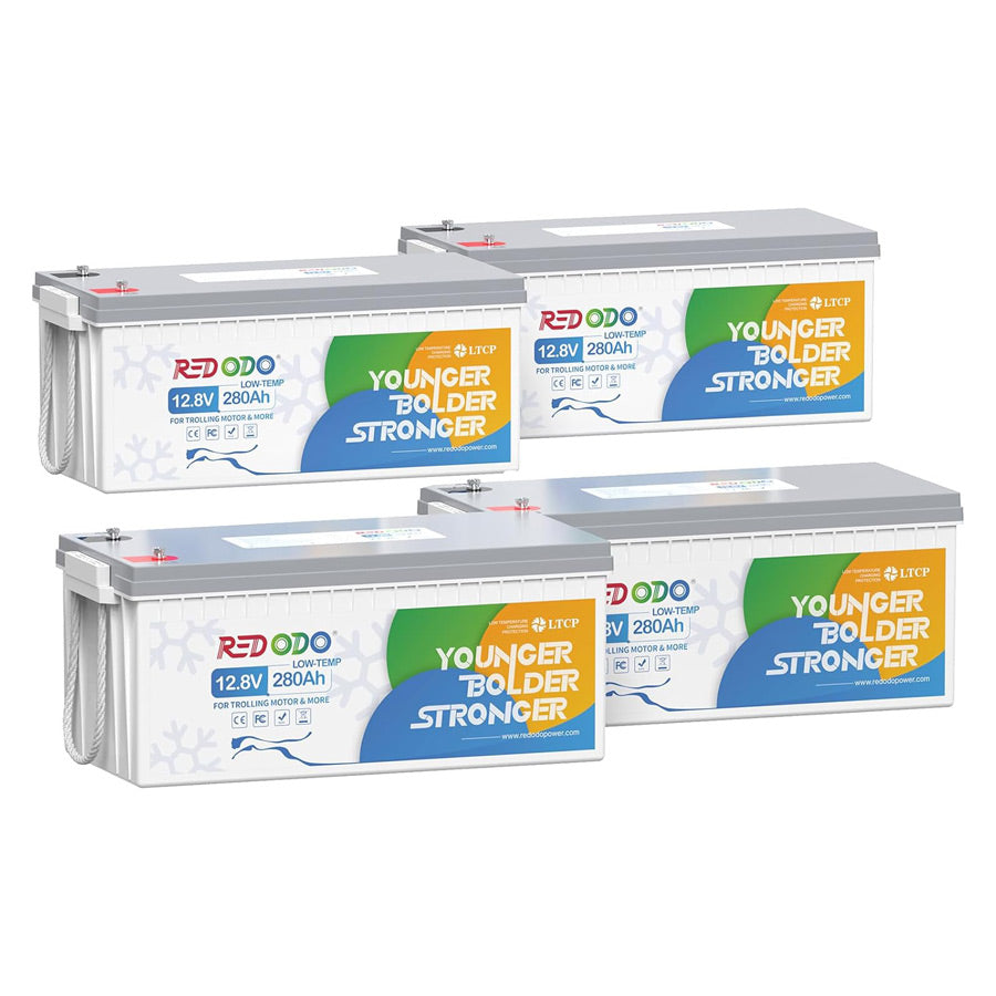 Redodo 12V 280Ah LiFePO4 Deep Cycle Battery with Low Temperature Protection - Perfect for RV, Marine, Solar Power Systems & Off-Grid Applications | Long-Lasting Lithium Iron Phosphate Battery for Camping, Boating & Renewable Energy Storage