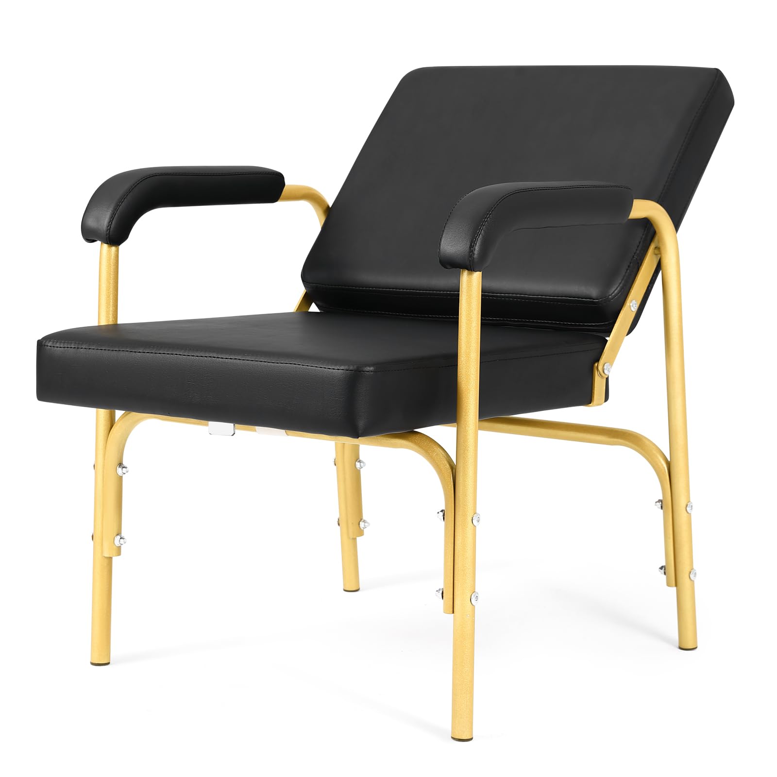 Premium Reclining Shampoo Chair for Salon & Spa - Professional Barber Stylist Chair with Auto Recline - Gold Beauty Equipment for Hair Washing, Styling & Relaxation - Perfect for Salons, Barbershops & Home Use