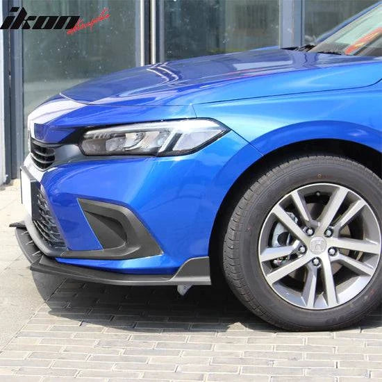 2022-2024 Honda Civic 11th Gen Front Bumper Lip Spoiler - 3PC RG Style PP Chin Splitter for Sedan & Hatchback | Aggressive Styling & Improved Aerodynamics for Street Racing & Car Shows