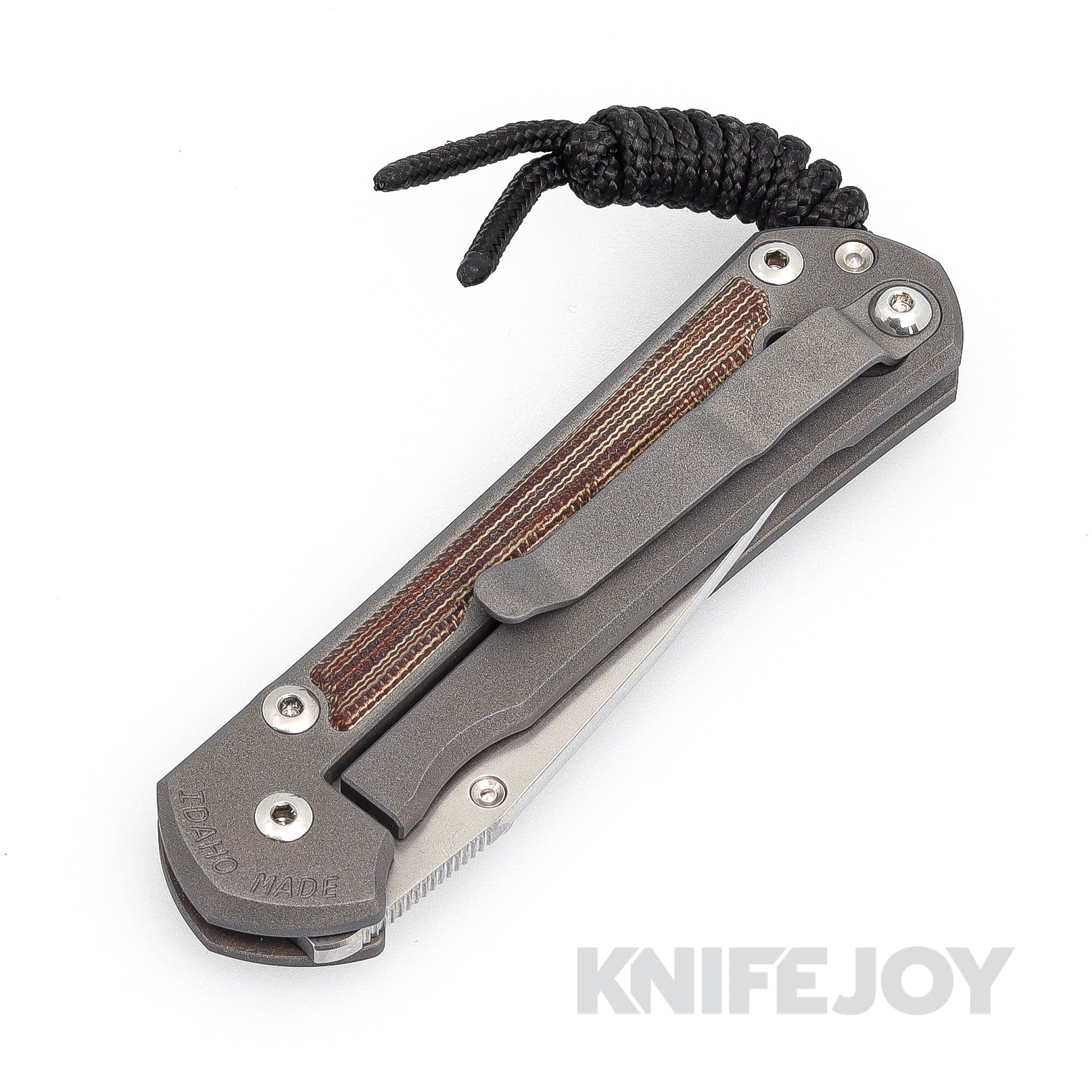 Chris Reeve Knives Small Sebenza 31 LH Drop Point Magnacut Blade with Natural Canvas Micarta Inlay - Premium Left-Handed EDC Folding Pocket Knife for Outdoor, Camping & Everyday Carry